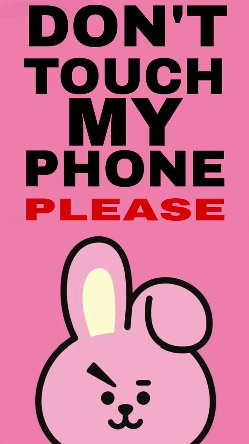 Don t touch my phone, text, purple, font, illustration, Bts Don't Touch My Phone HD phone wallpaper