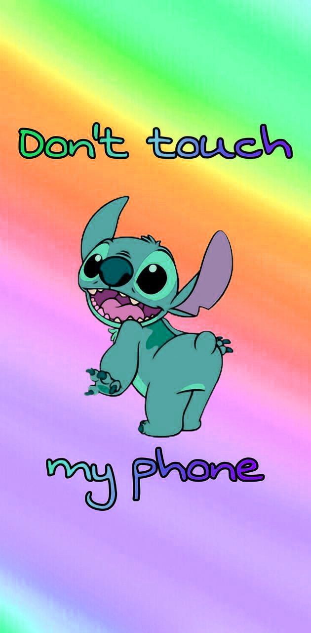 Stitch phone wallpaper by me don't touch my phone - Don't touch my phone