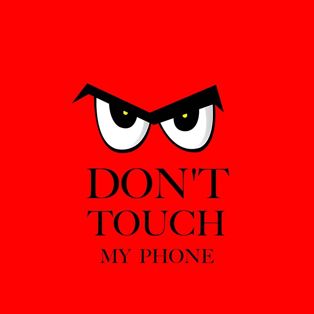 Red background with angry eyes and the words 