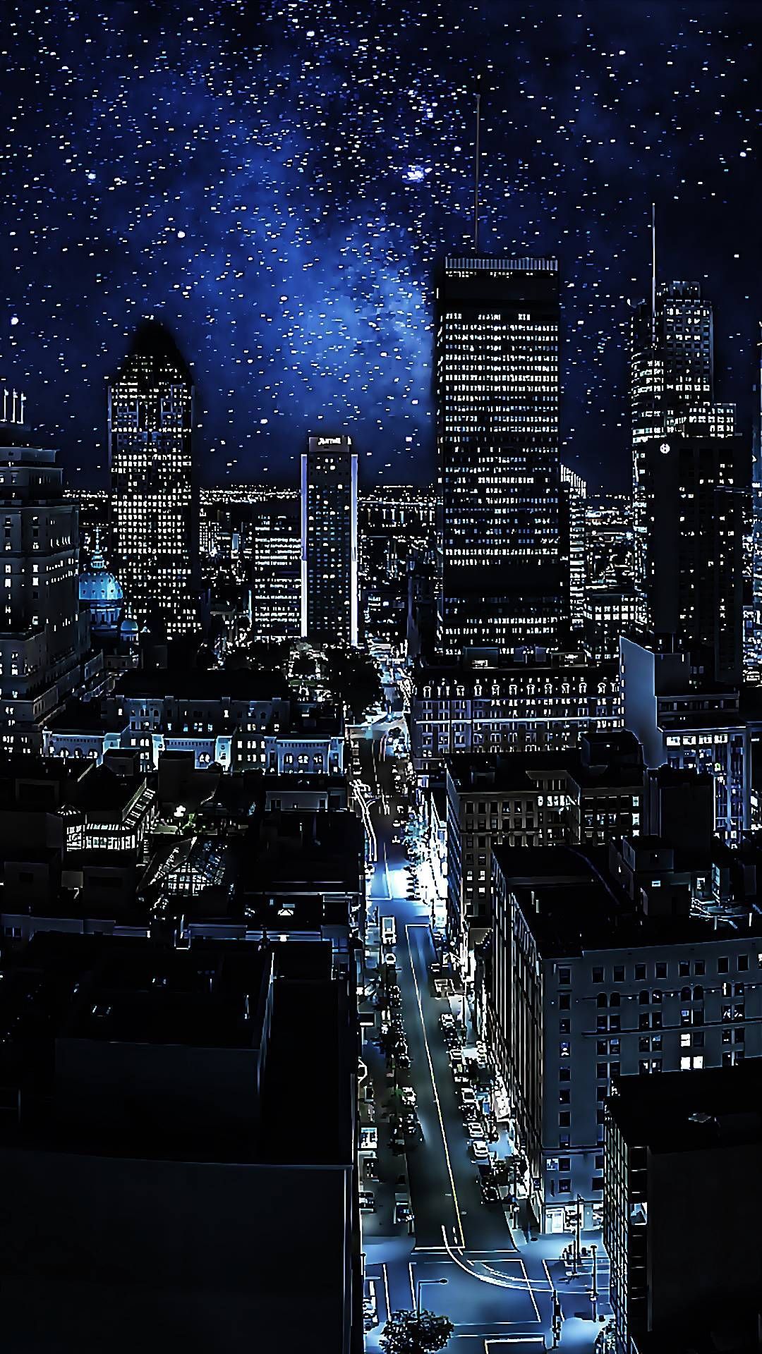 Night Cityscape wallpaper for iPhone with high-resolution 1080x1920 pixel. You can use this wallpaper for your iPhone 5, 6, 7, 8, X, XS, XR backgrounds, Mobile Screensaver, or iPad Lock Screen - Cityscape