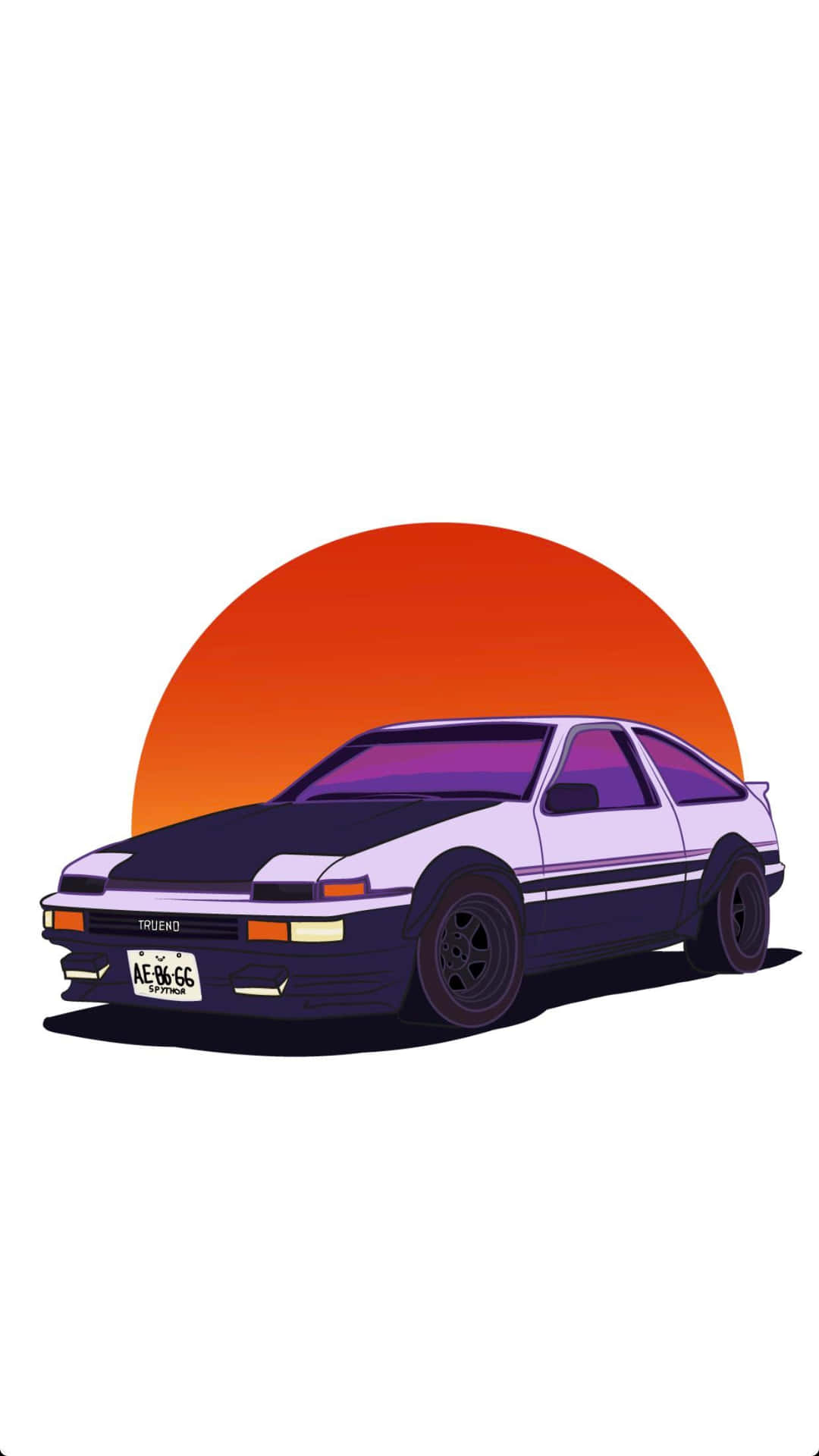 Initial D phone wallpaper, I made it a while ago, I'll make more - Toyota AE86