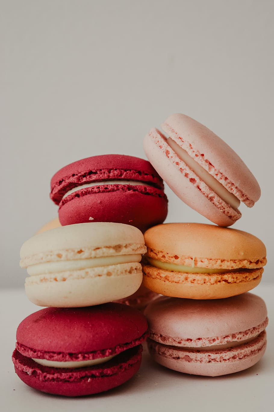 A stack of macaroons on top each other - Macarons