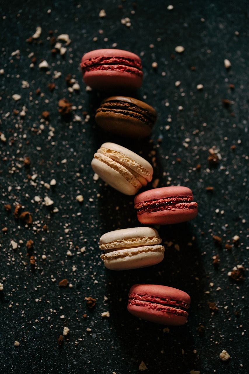 A group of macarons on top - Macarons