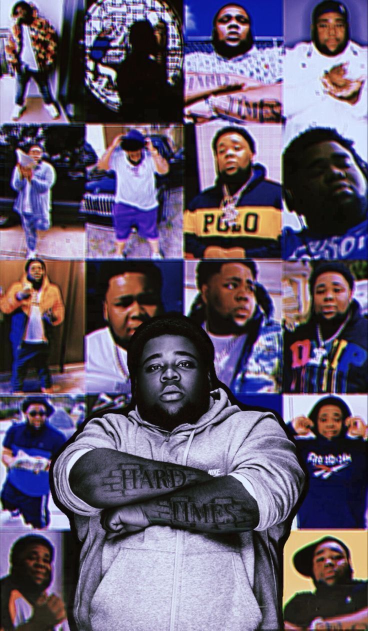 A collage of images of Biggie Smalls. - Rod Wave