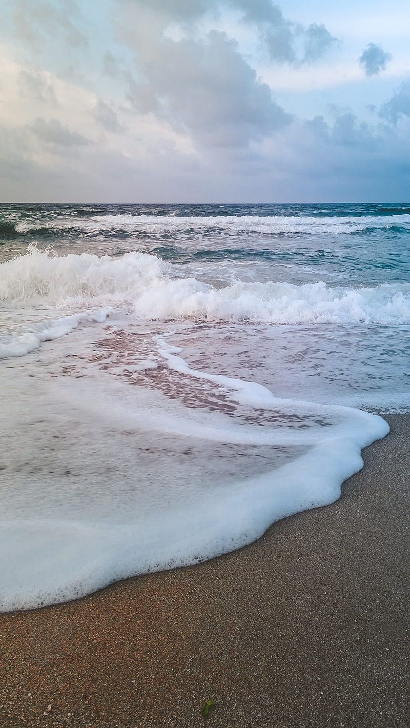 Wave, beach, iphone, nature, ocean, sea, seashore, shore, summer, tropical, waves, HD phone wallpaper
