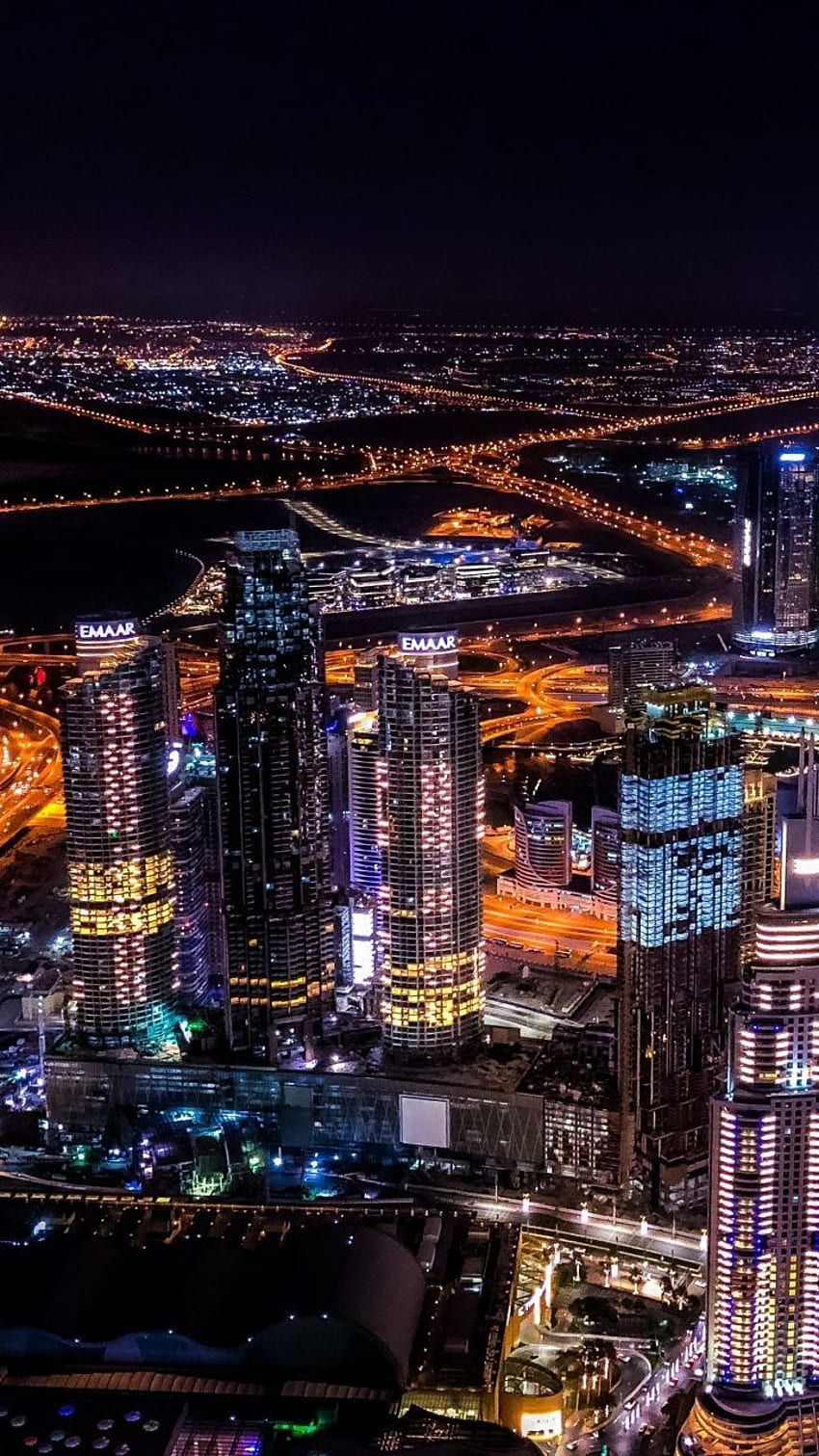 Dubai aesthetic night HD wallpaper