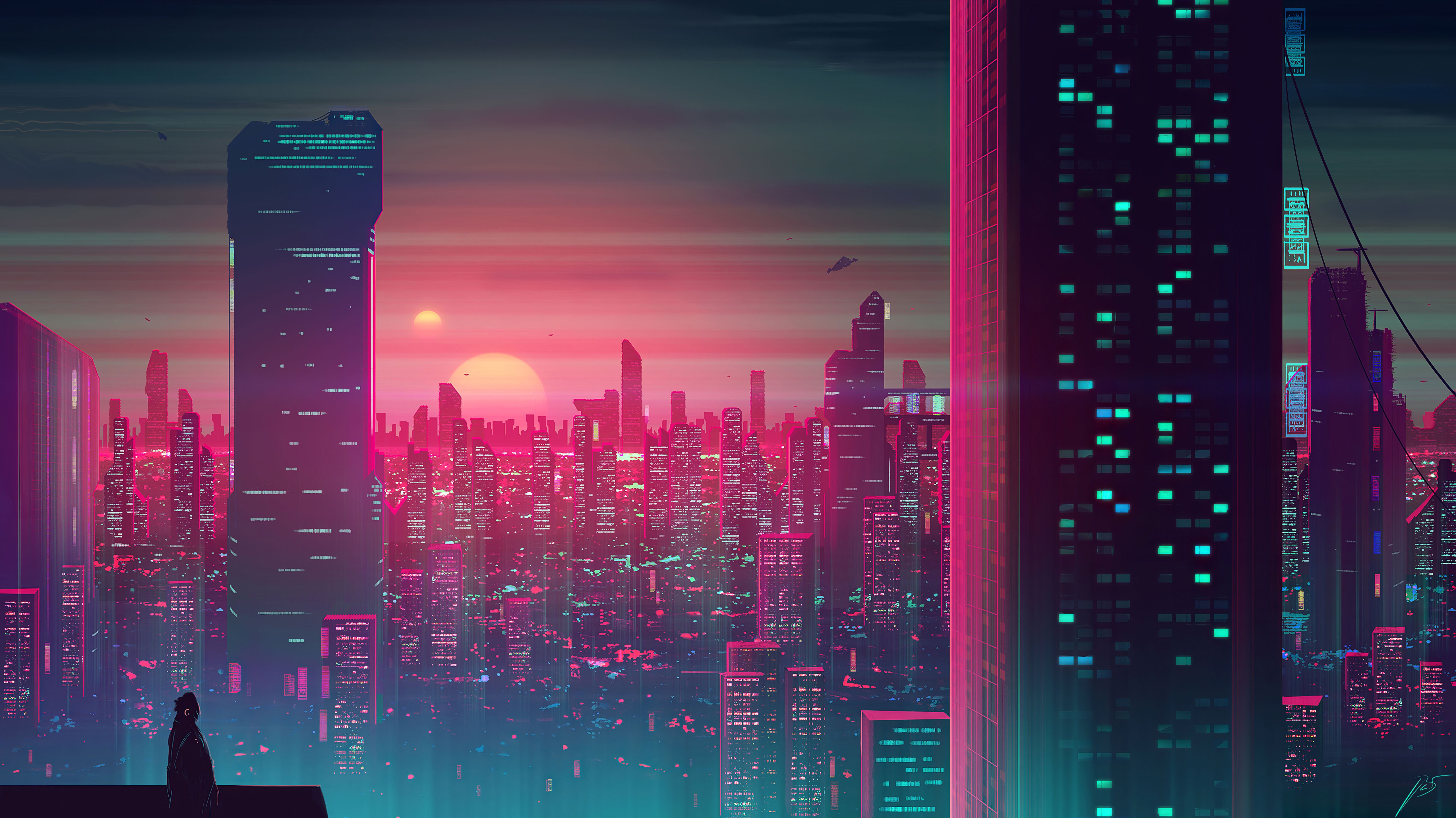 Wallpaper City Skyline During Night Time, Background Free Image