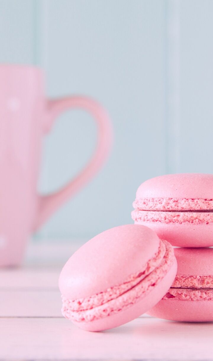 Pink Macarons Wallpaper