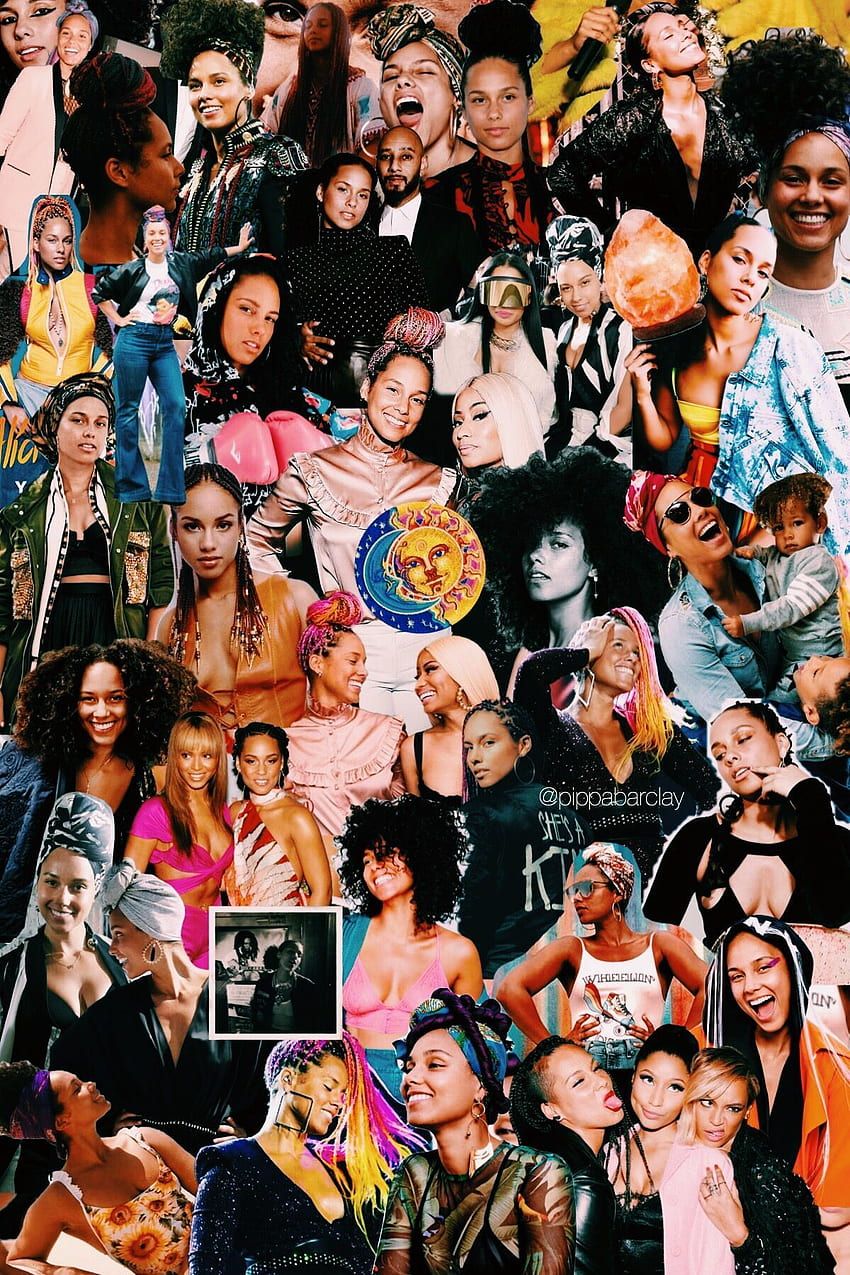 A collage of black women with different hairstyles and outfits. - Chance the Rapper