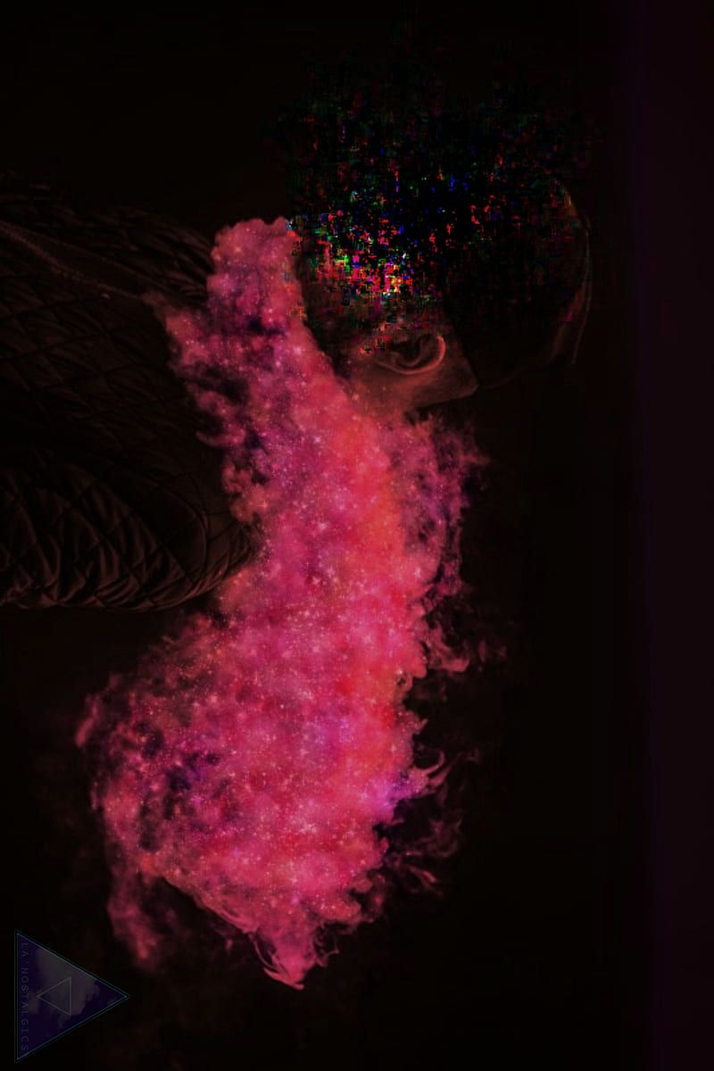Lanostalgics smoke, aesthetic, dark, galaxy, grunge, people, pink, space, vaporwave, HD phone wallpaper