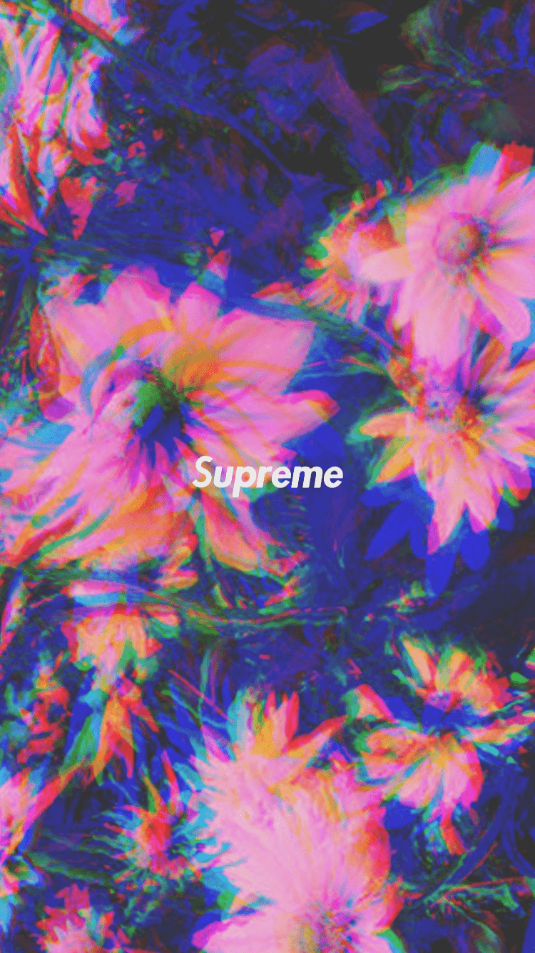 Supreme flowers wallpaper - Supreme