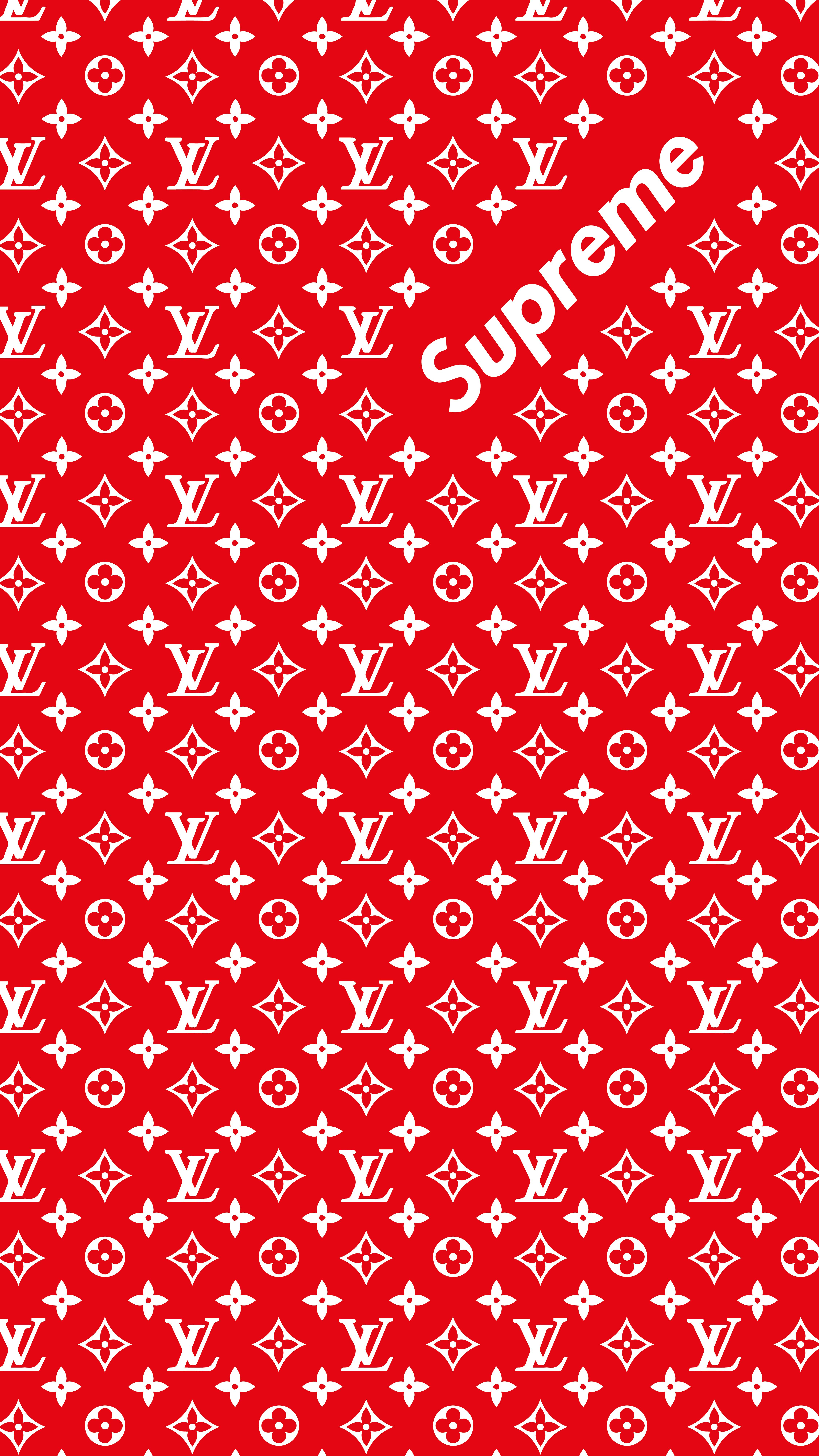 The supreme logo on a red background - Supreme