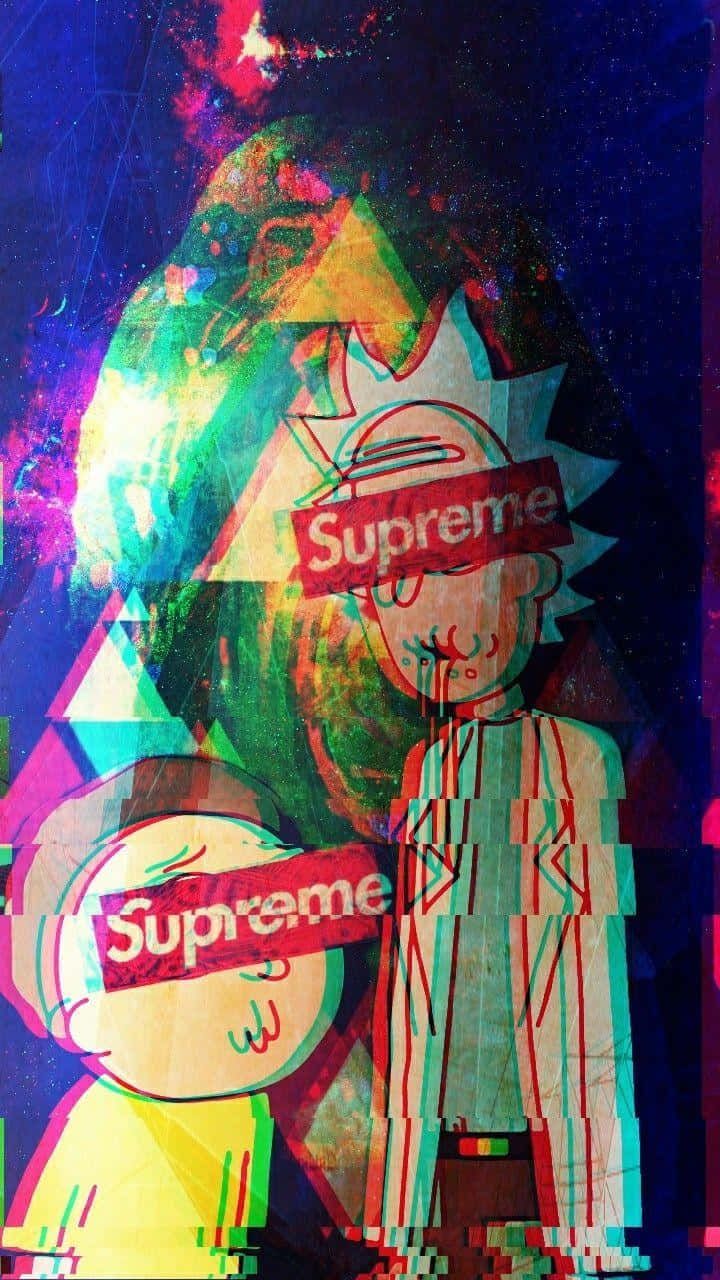 Download Rick And Morty Supreme Trippy Aesthetic Wallpaper