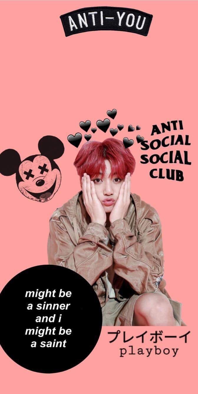 Anti social social club wallpaper for my phone - Peach, Anti Social Social Club