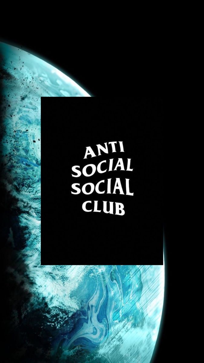 An image of the Earth with the words 'Anti Social Social Club' in white text. - Anti Social Social Club