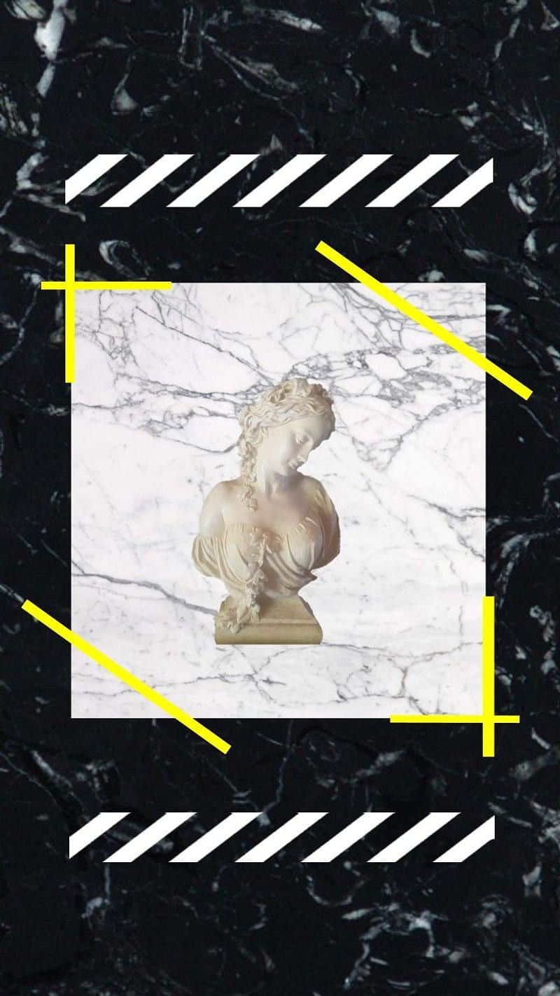 A picture of an artwork on marble - Off-White, Greek statue