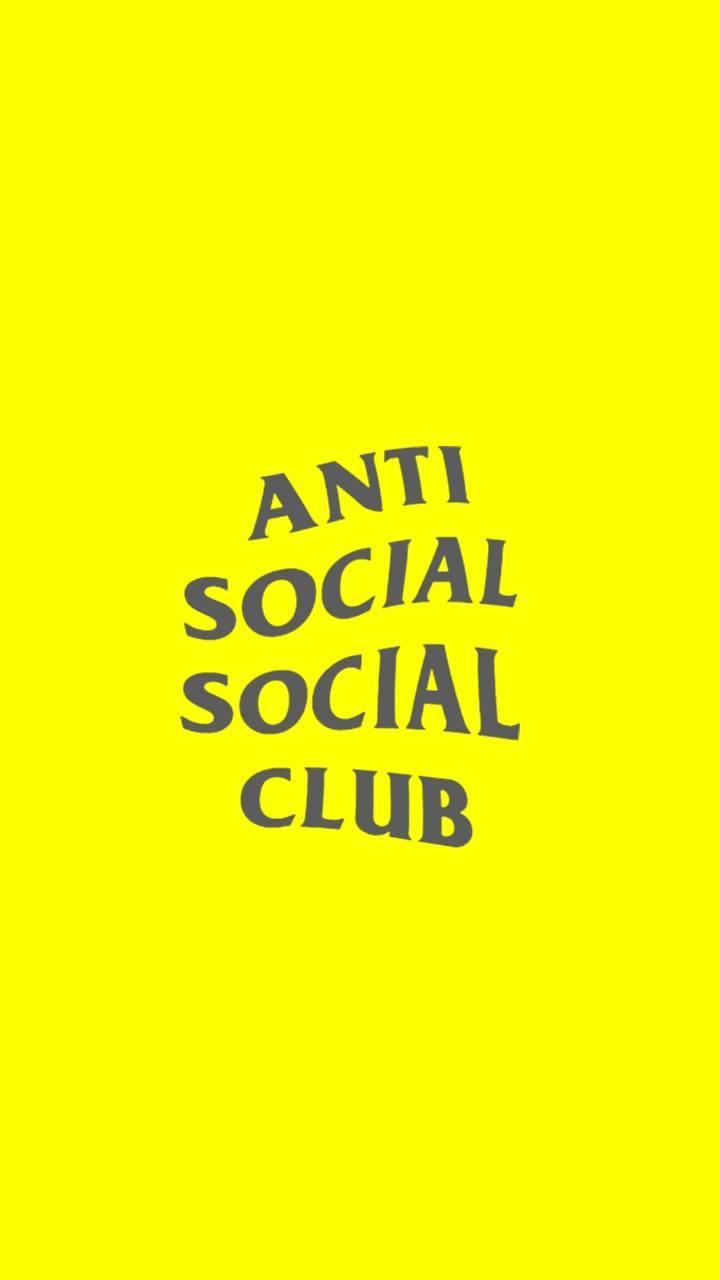 Anti social social club wallpaper for your phone - Yellow, Anti Social Social Club