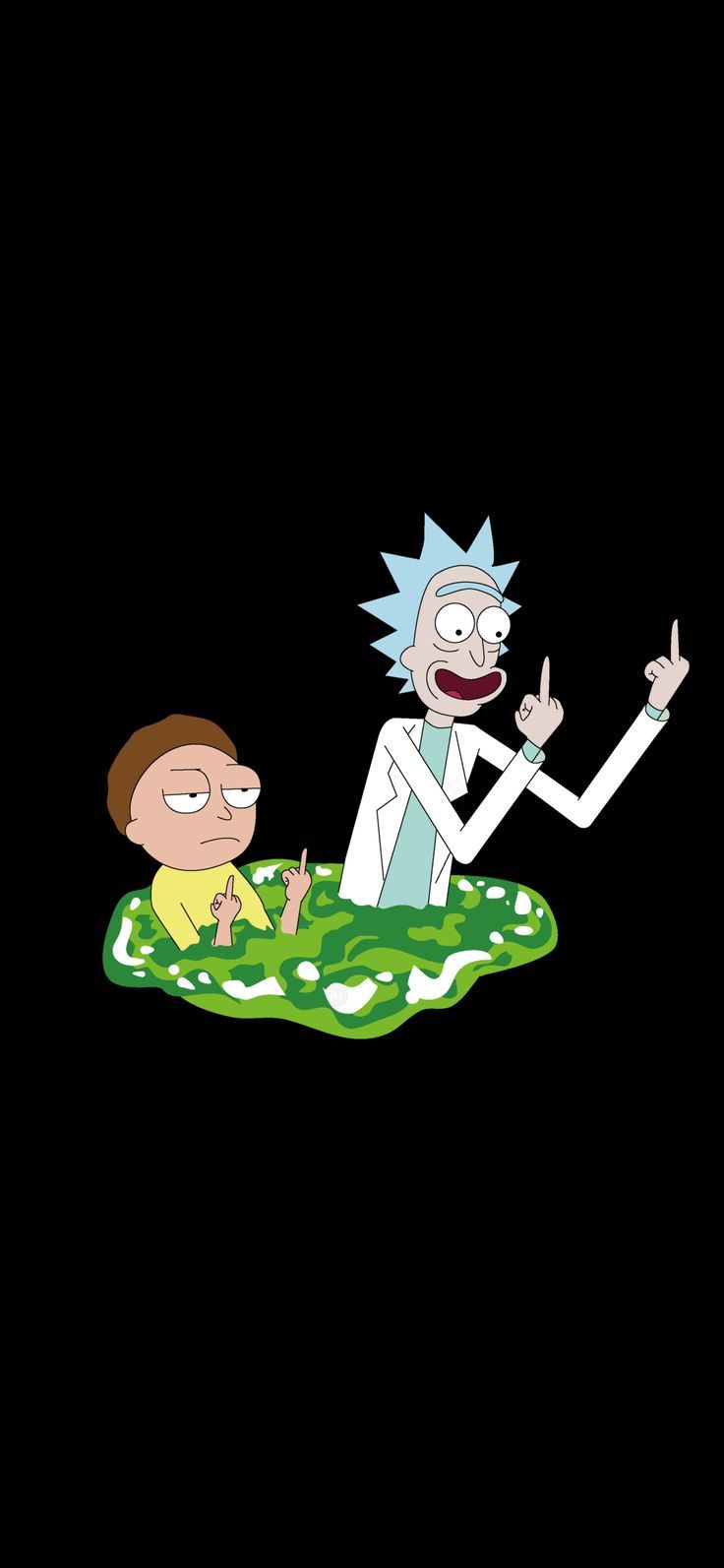 Rick and Morty on a portal - Rick and Morty