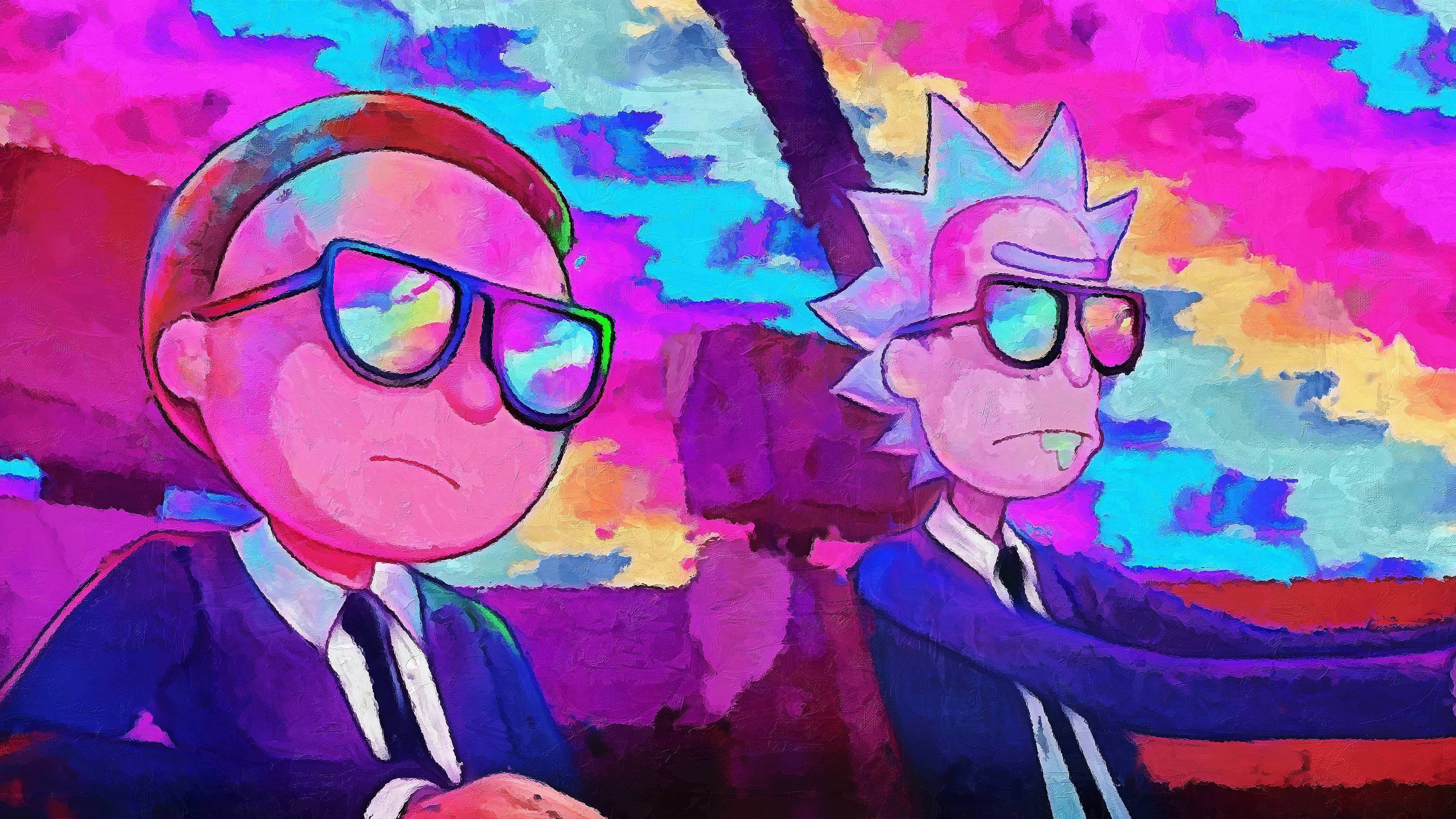Rick and Morty artwork with a colorful, cartoon-like aesthetic. - Rick and Morty