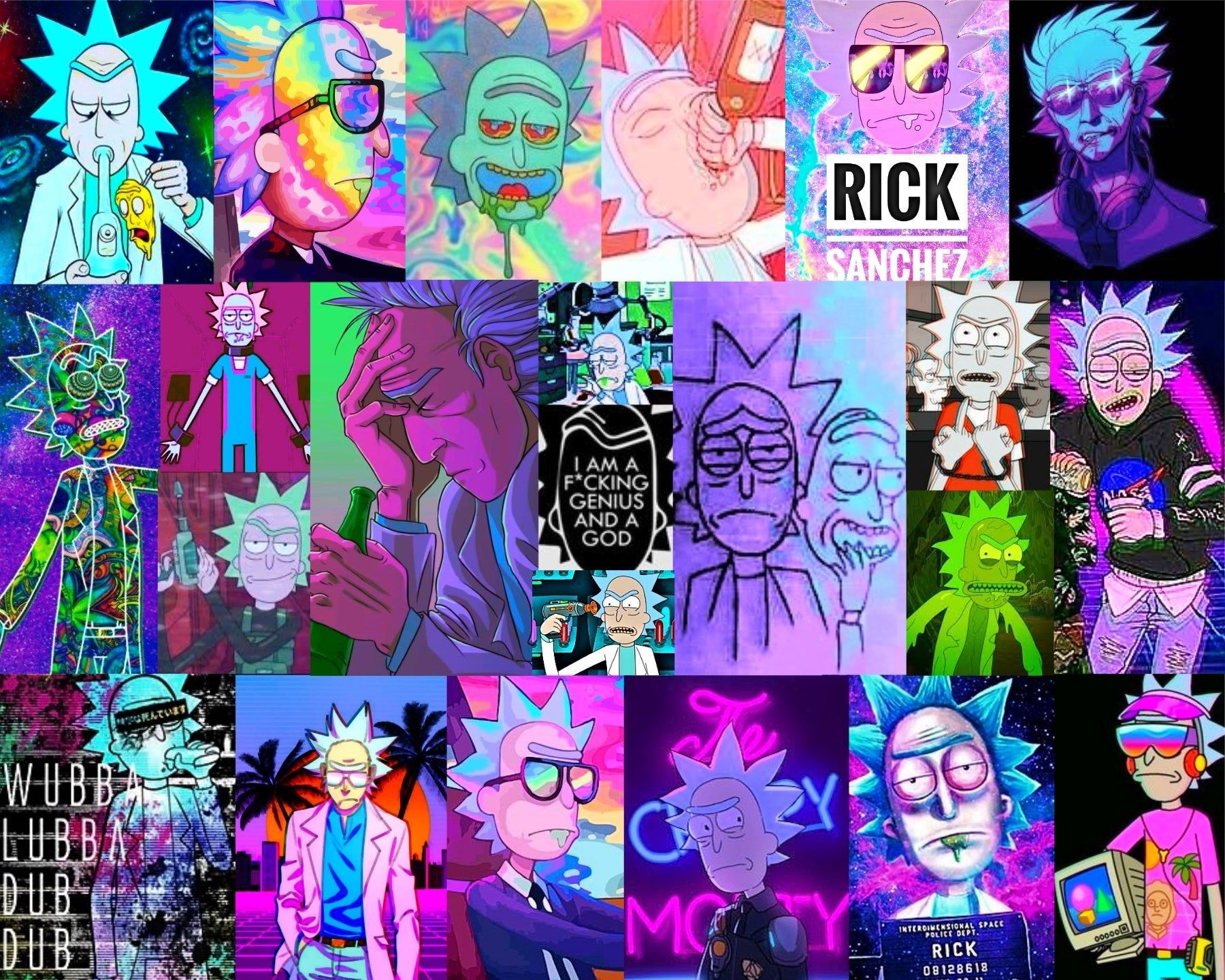 Ricks true aesthetic is being an edgy and depressed Vaporwave Queen