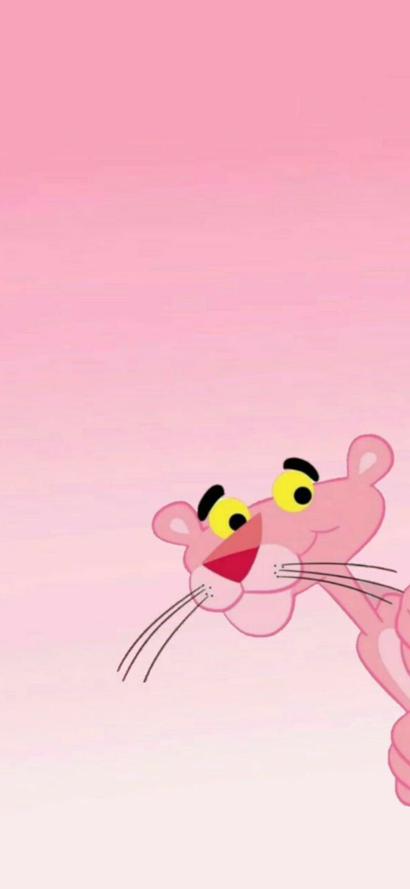 The pink panther cartoon character with a yellow nose - Pink Panther
