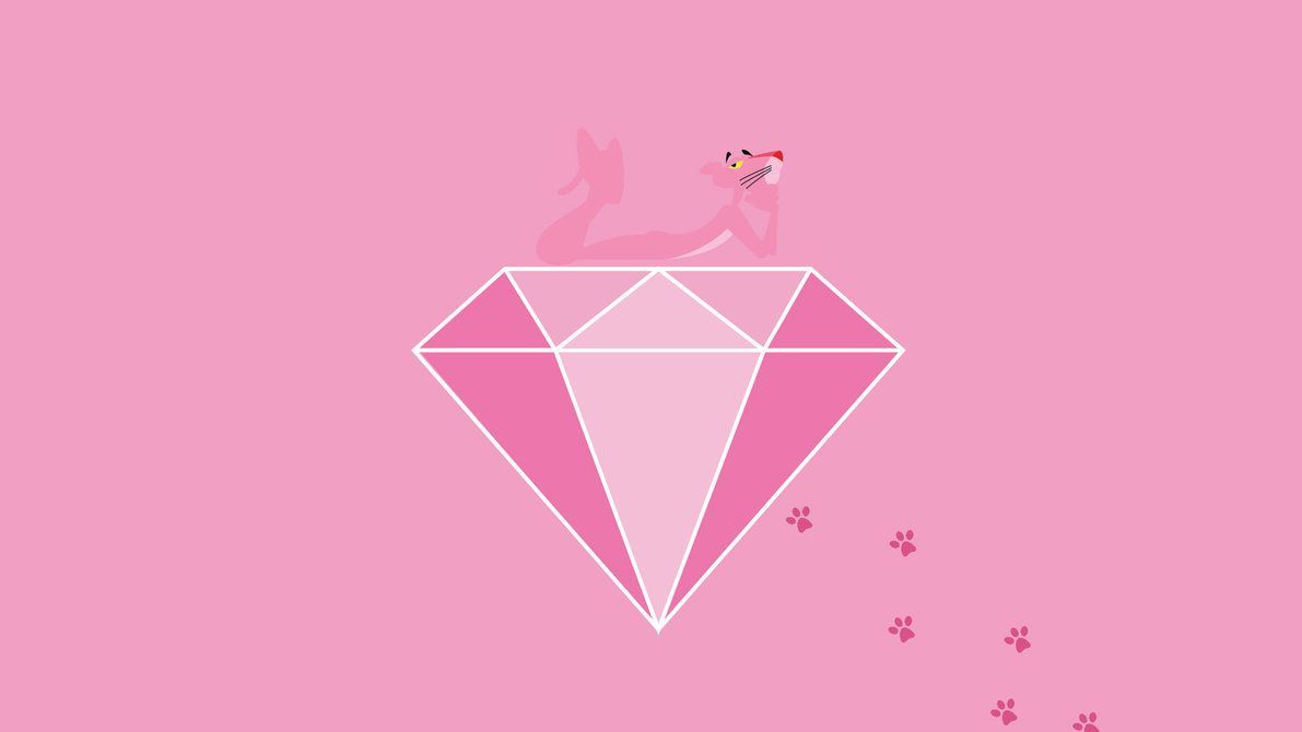 A pink diamond with the words 'the best is yet to come' - Pink Panther