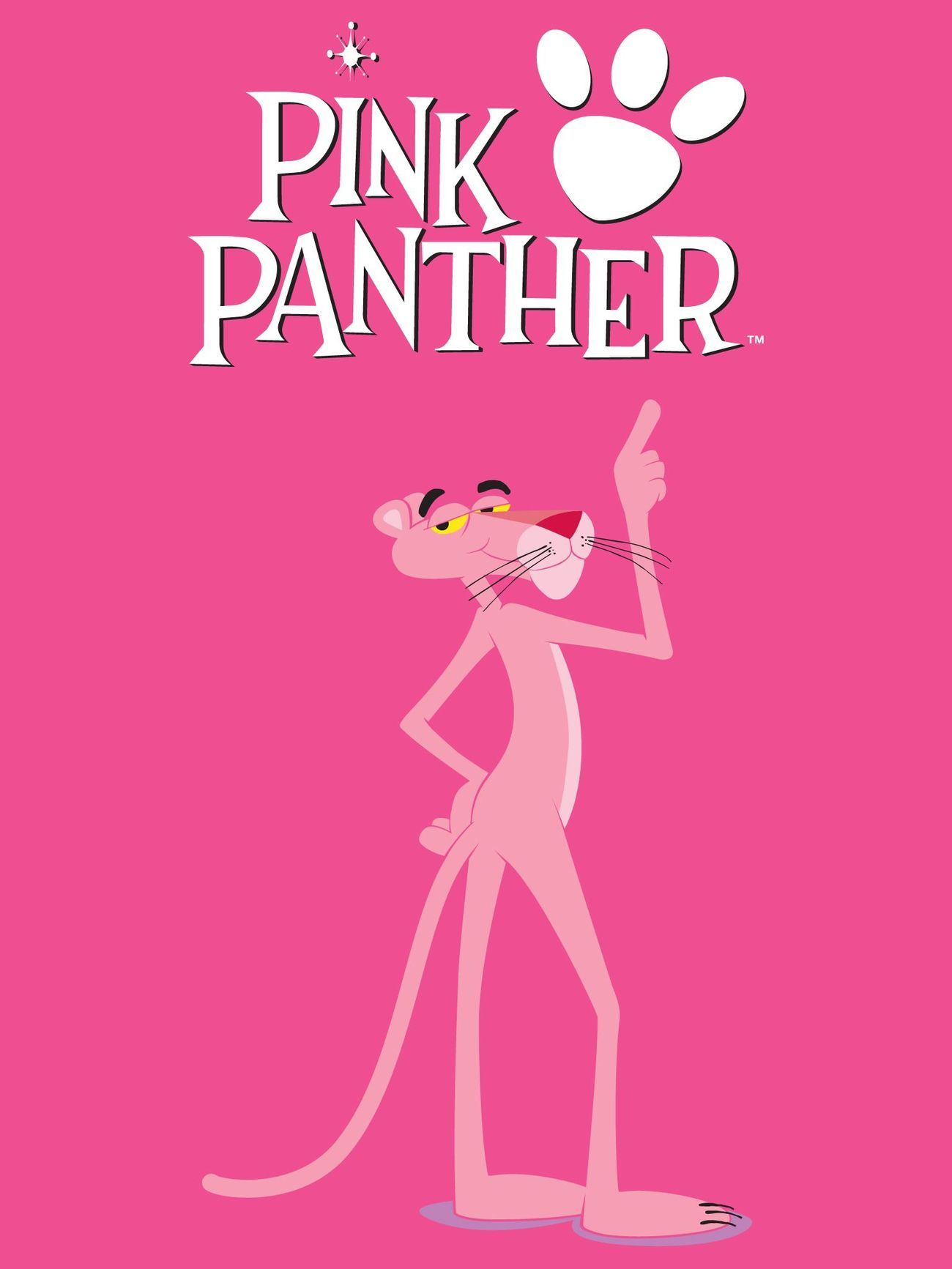 The pink panther is standing on a red background - Pink Panther