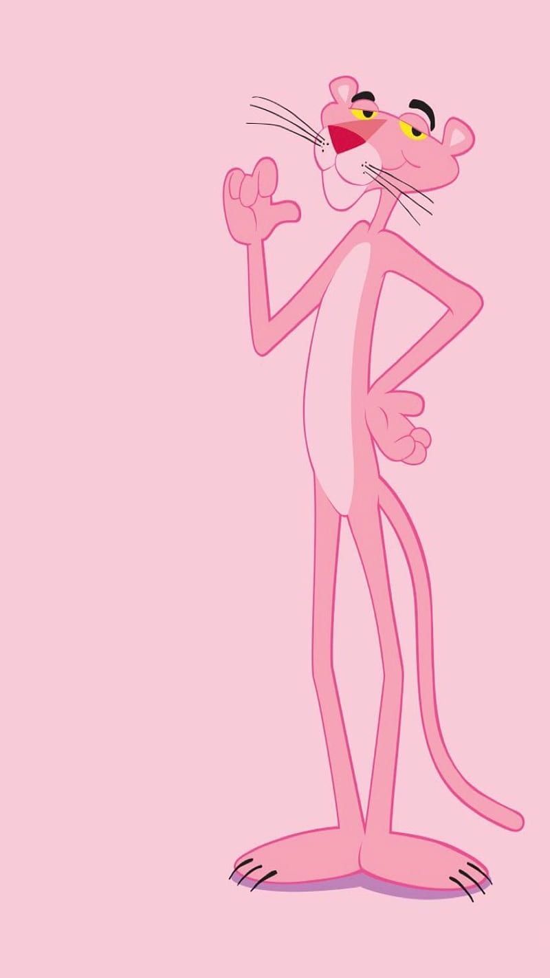 The pink panther is standing with his arms crossed - Pink Panther