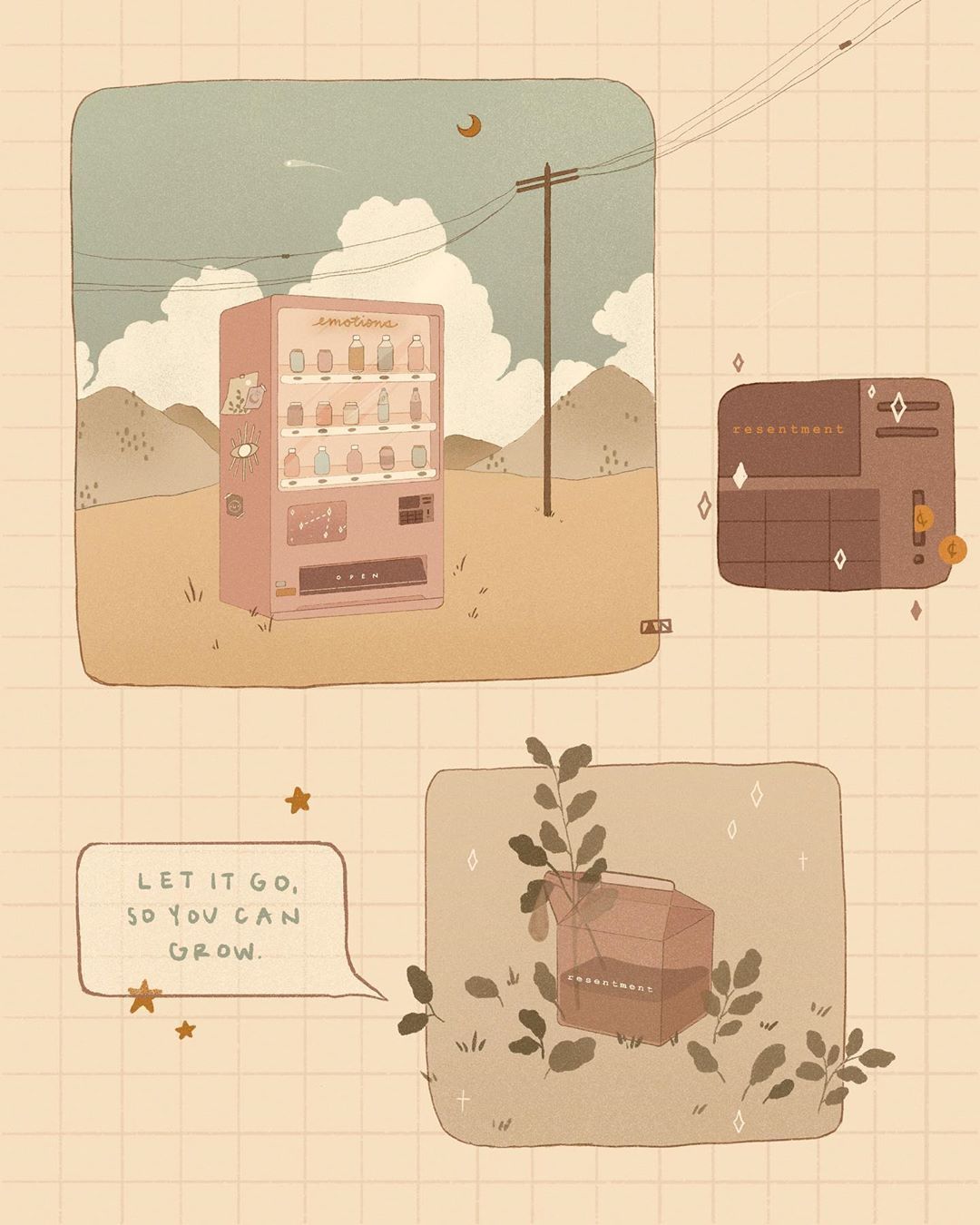 A picture of an old vending machine - Illustration