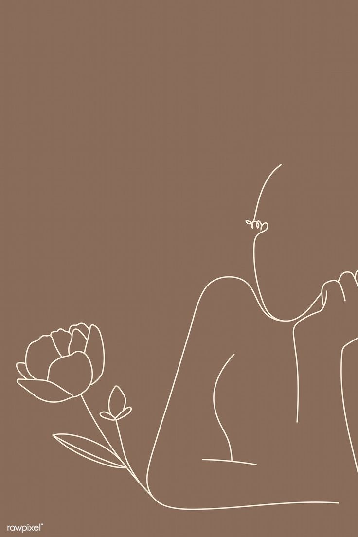 A drawing of the woman and flower - Illustration