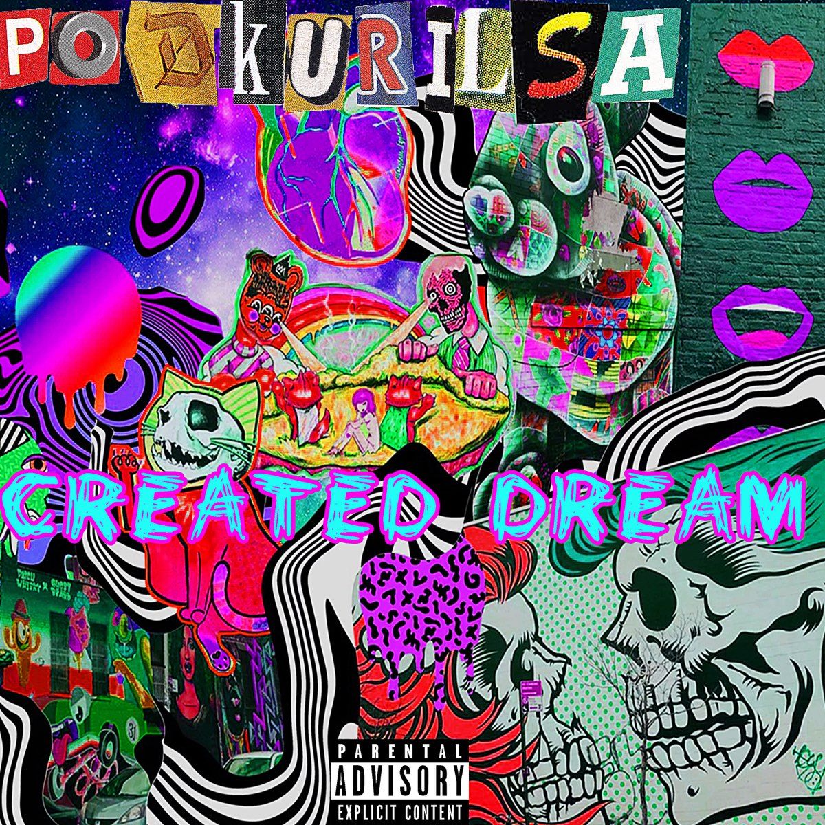 A colorful and abstract cover for the album 