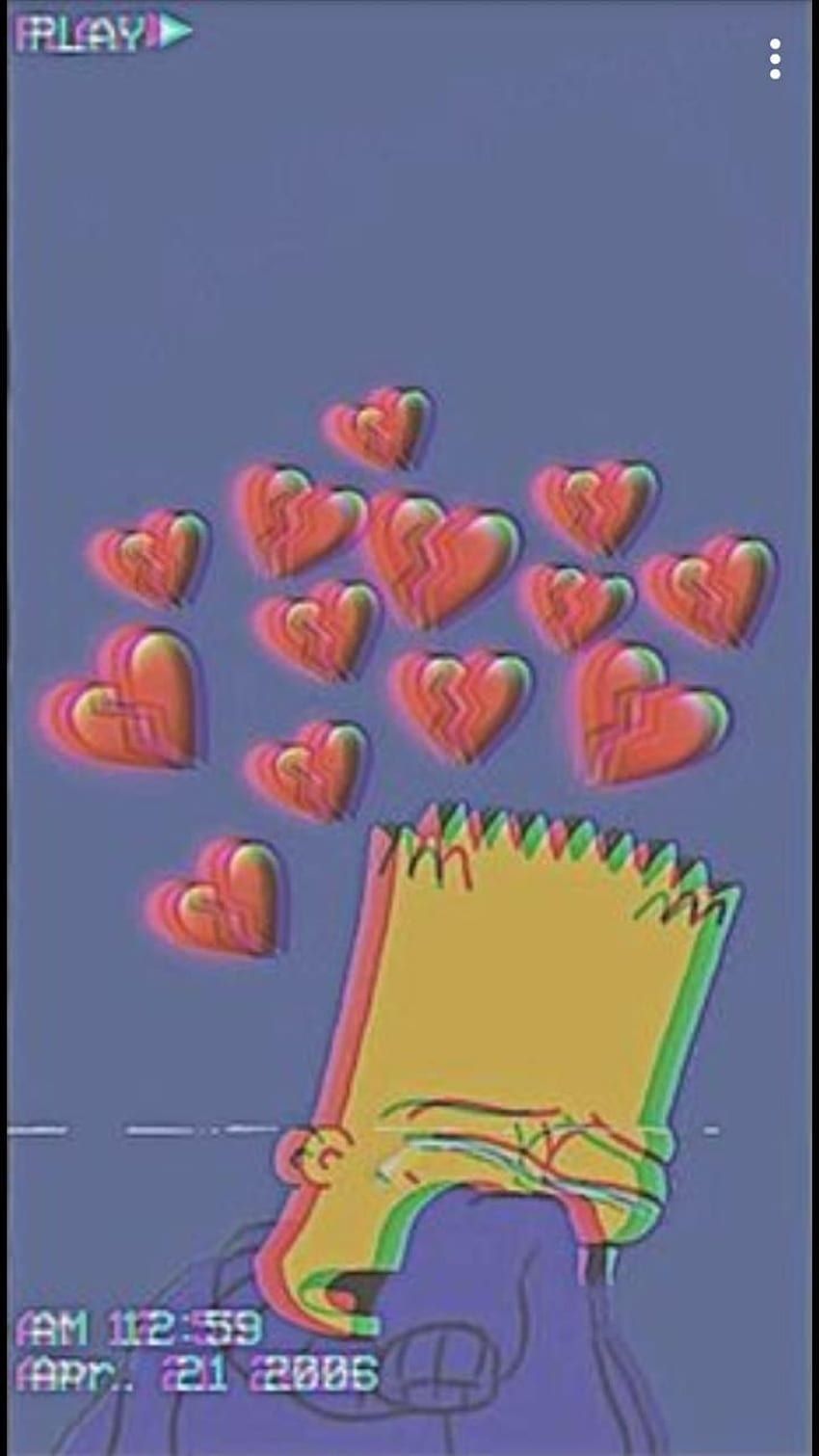 Pink Aesthetic Bart Simpson, Simpsons Vaporwave HD phone wallpaper