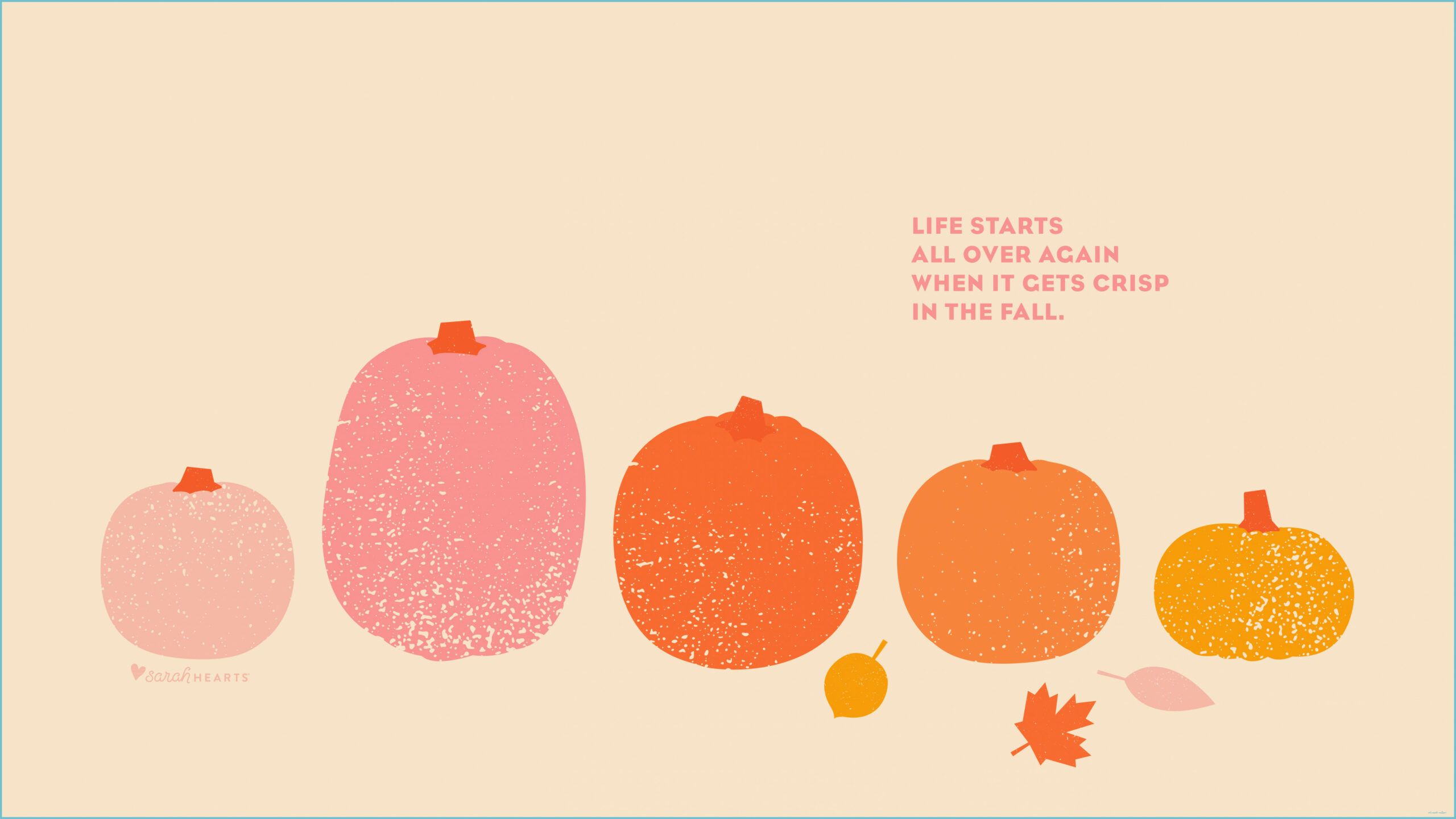 Free autumn desktop wallpaper with pumpkins and a quote. - Pumpkin