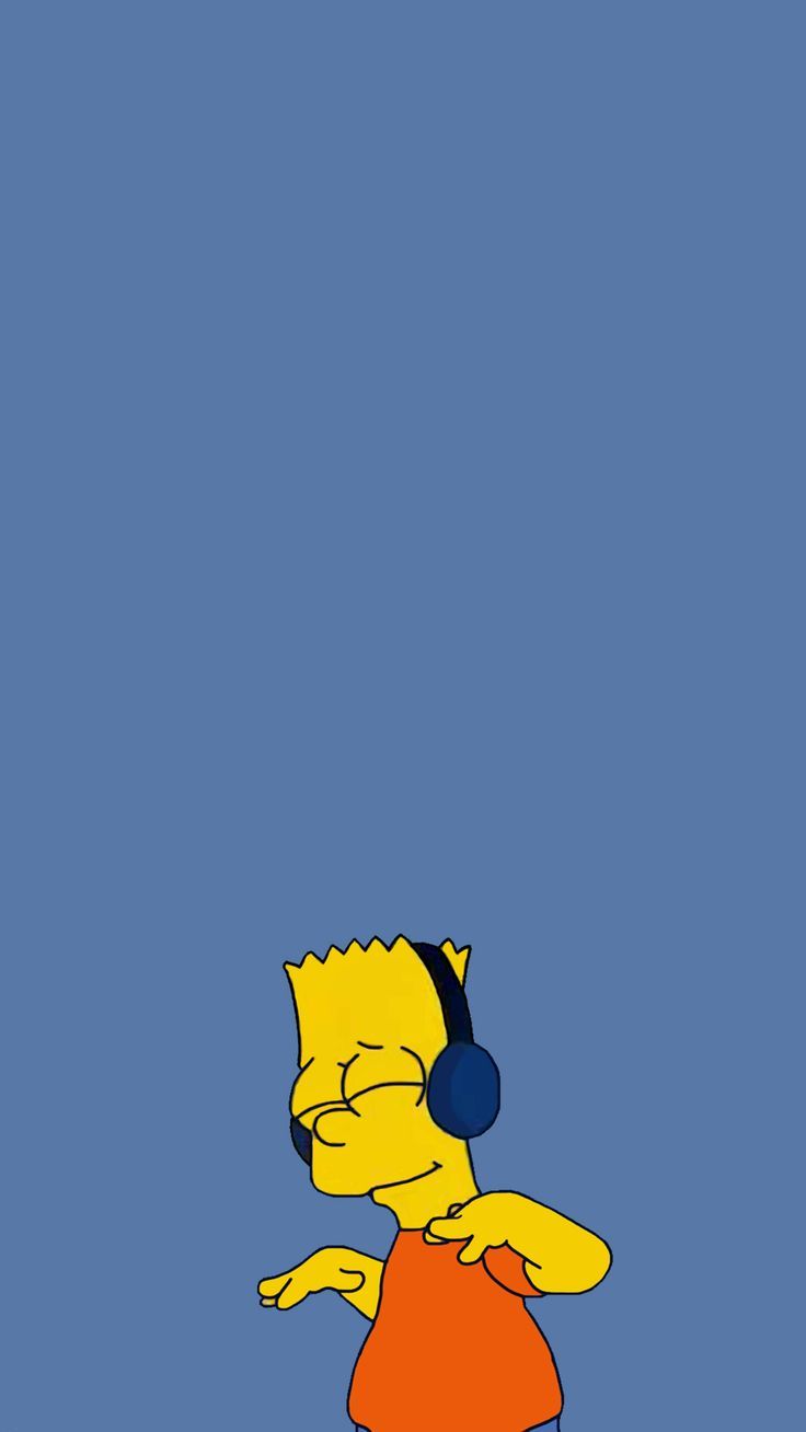 Bart Simpson listening to music on his headphones - Bart Simpson