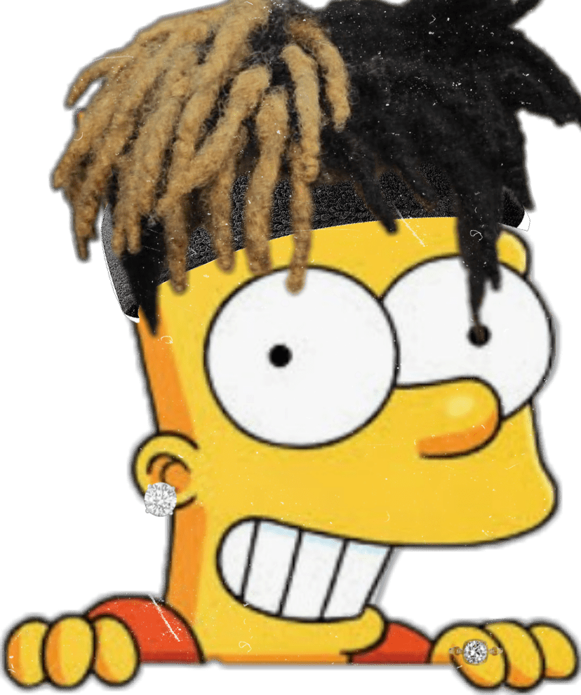 Simpsons character with dreadlocks and a yellow shirt - Bart Simpson