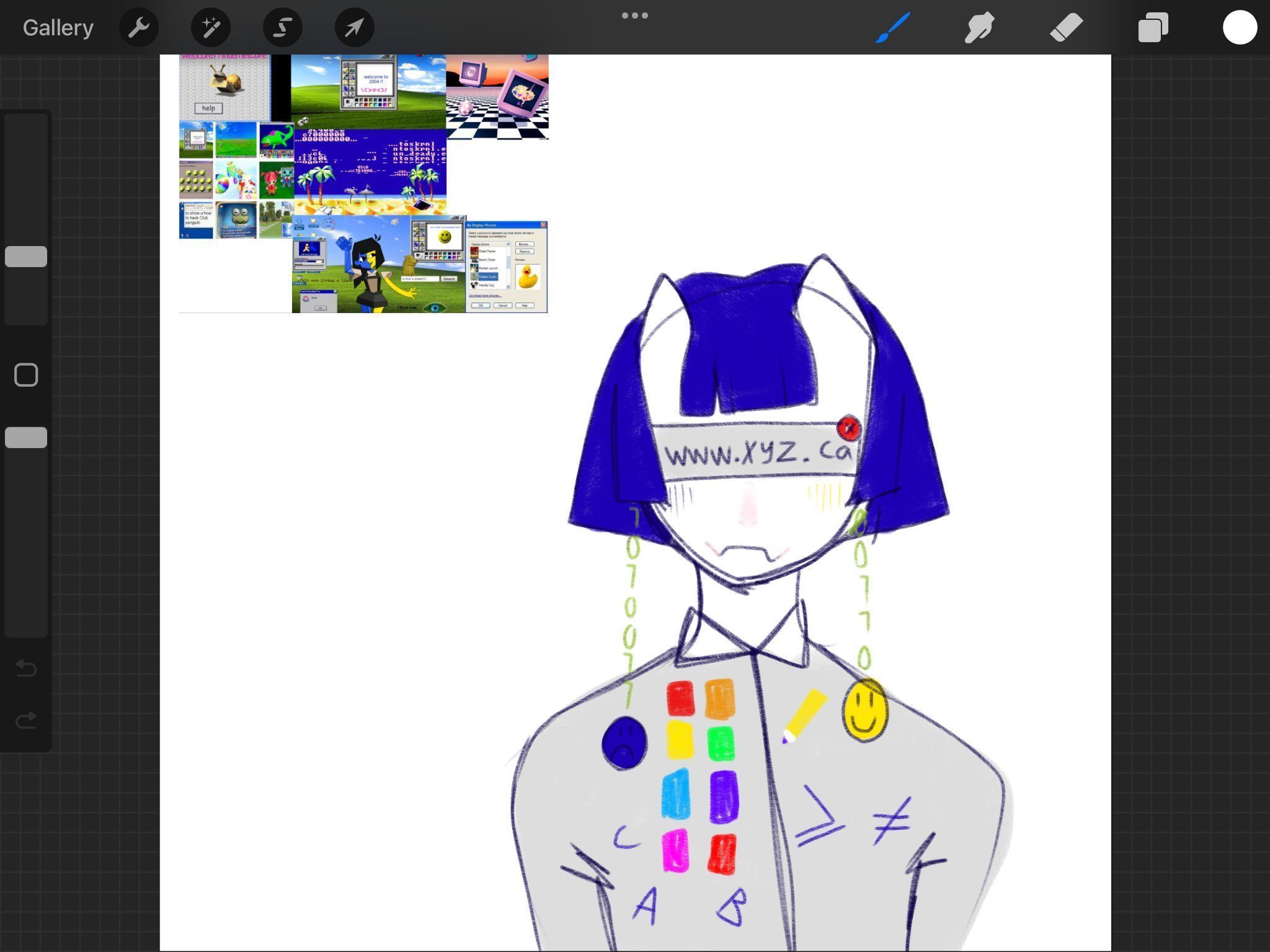 A screenshot of an image being drawn in paint - Internetcore
