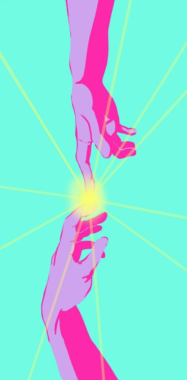 A hand is reaching out to touch the sun - The Creation of Adam