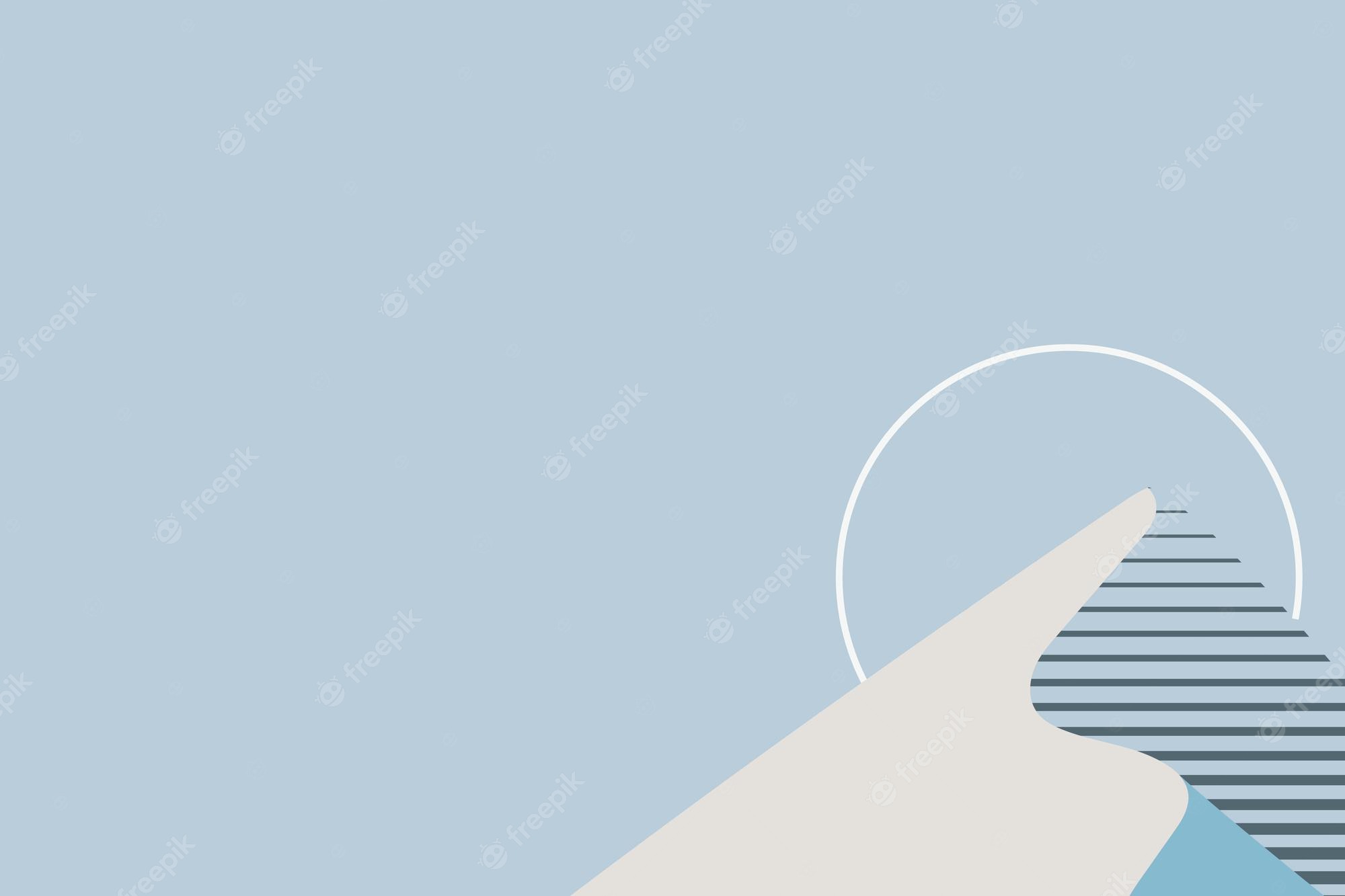 A mountain with blue and white stripes - Vector