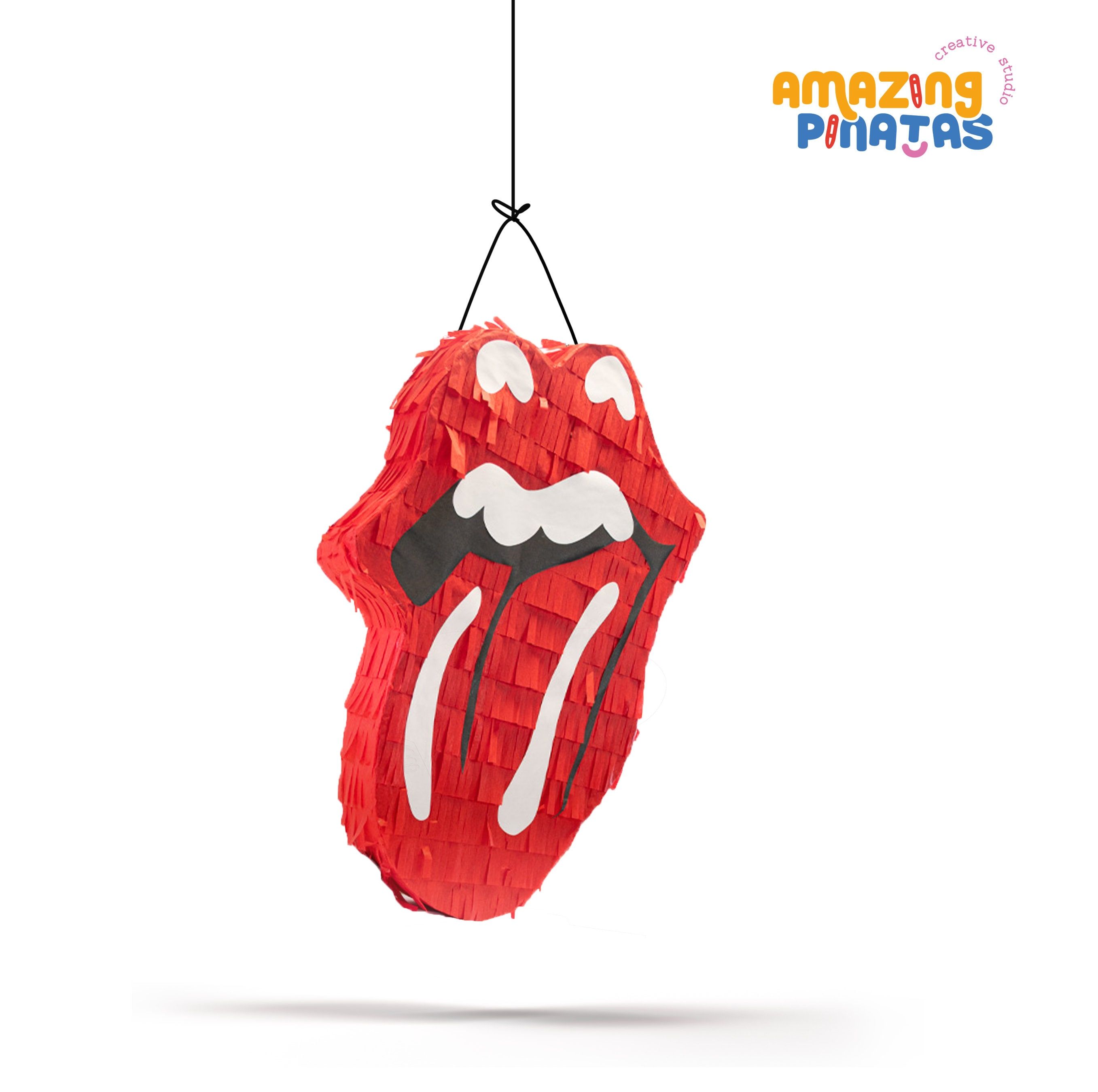 Rolling Stones Piñata Bundle With Stick Size Holds up to 10