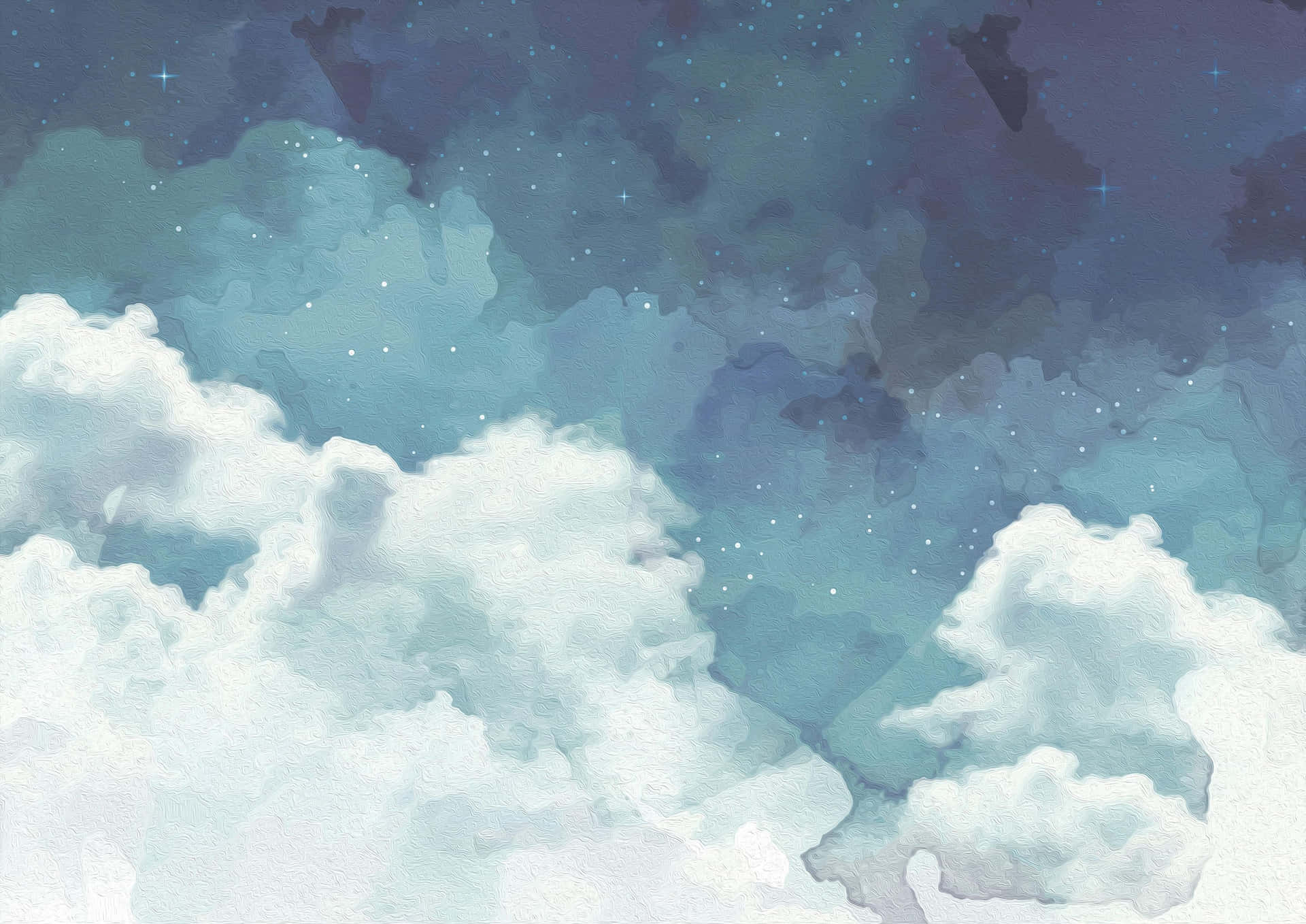 A watercolor painting of clouds and sky - Watercolor, light blue, soft blue