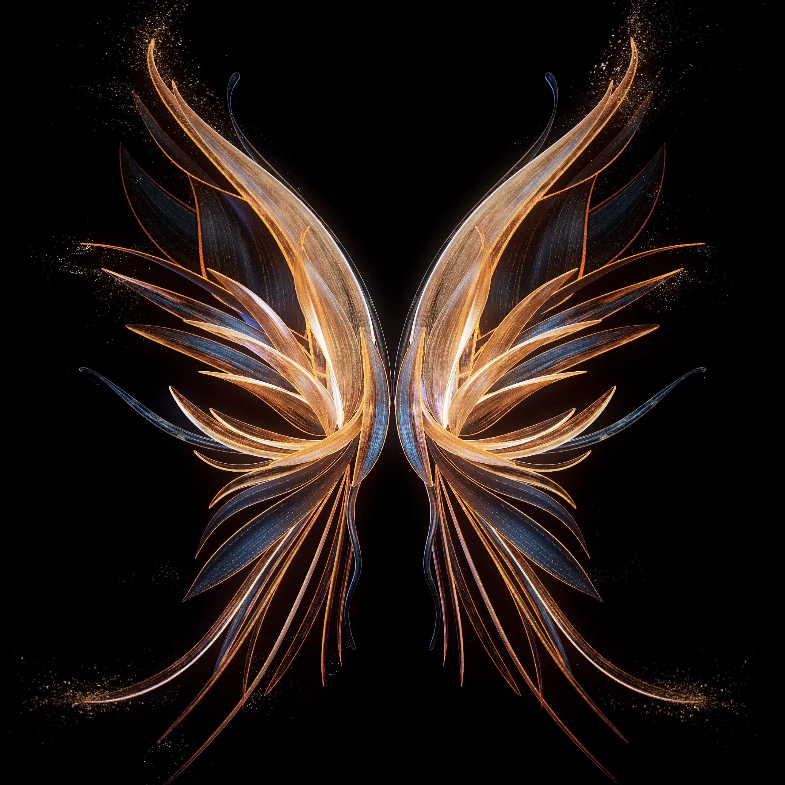 An abstract image of two butterfly wings - Wings