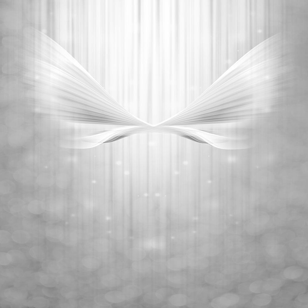 A white ribbon with sparkles on it - Wings