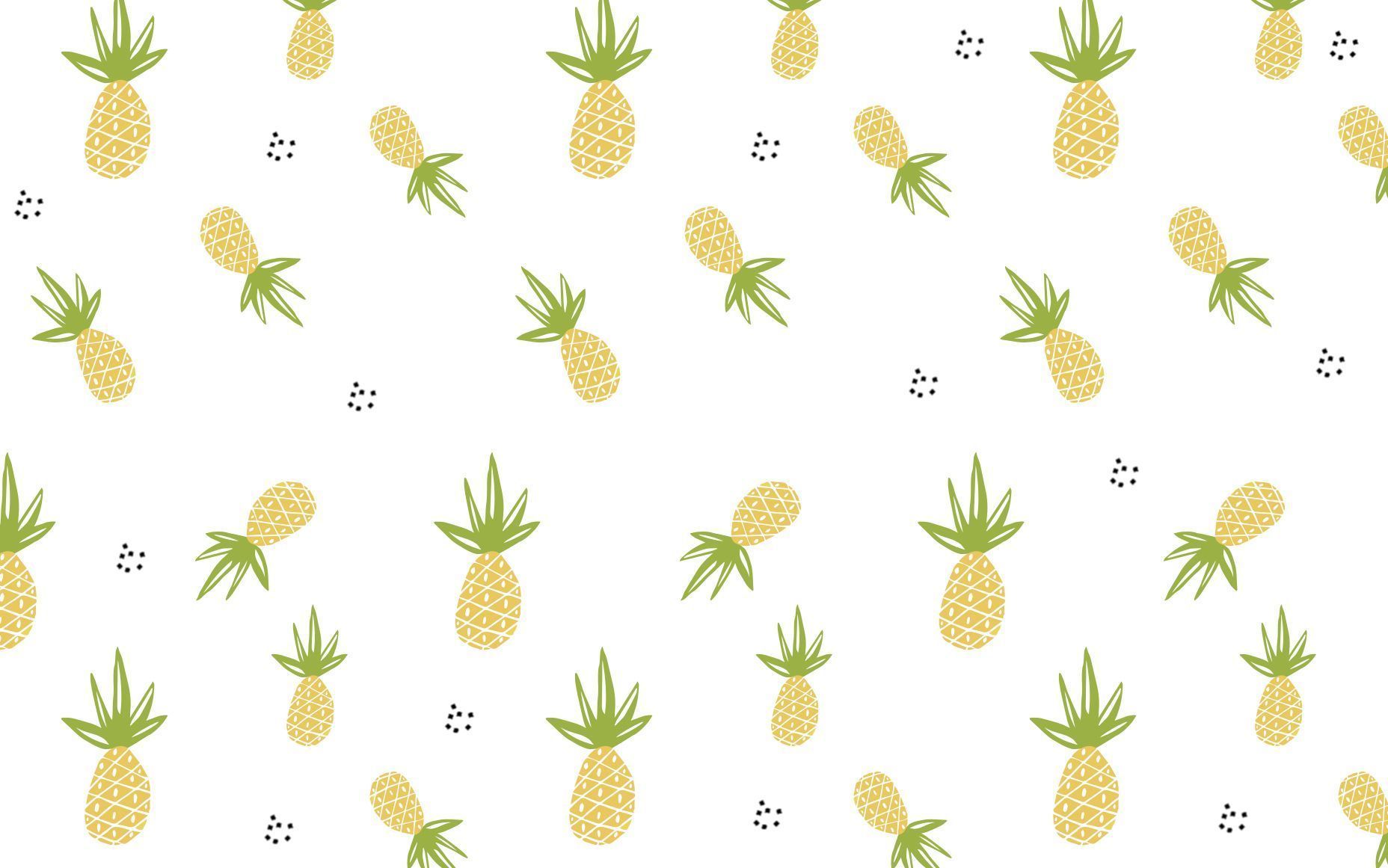A pattern of pineapples and leaves - Chromebook, pineapple