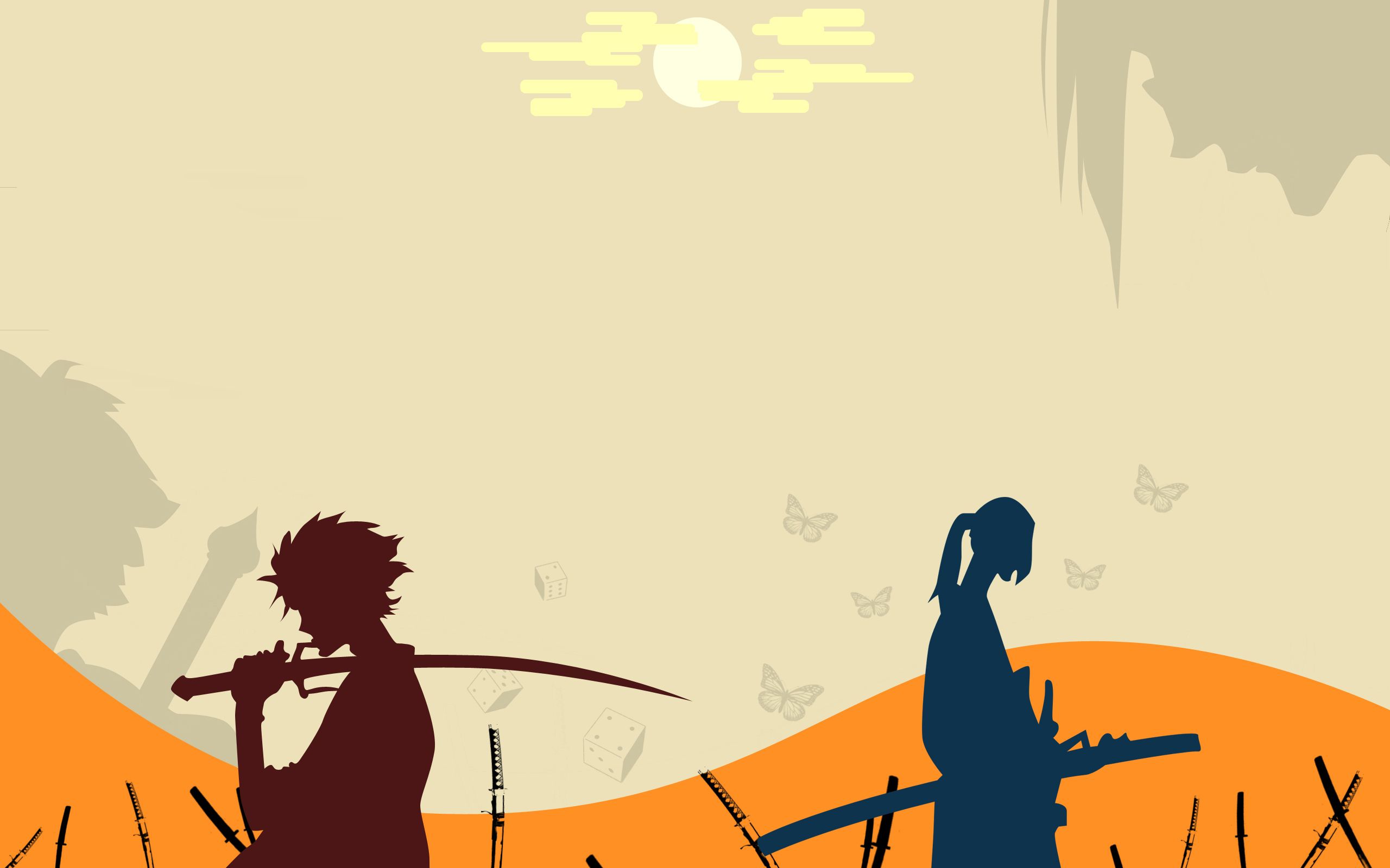 A couple of people standing in the desert - Samurai