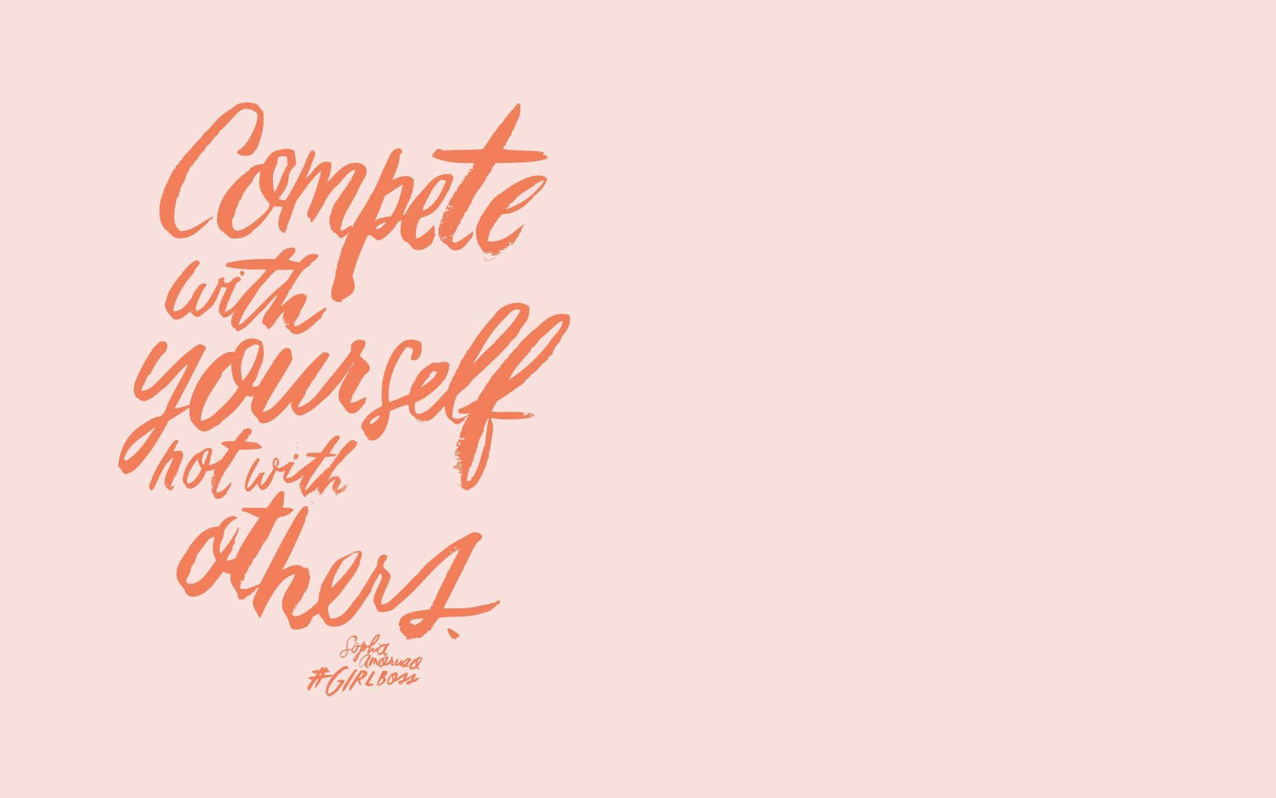 A quote that says complete with yourself and others - IMac