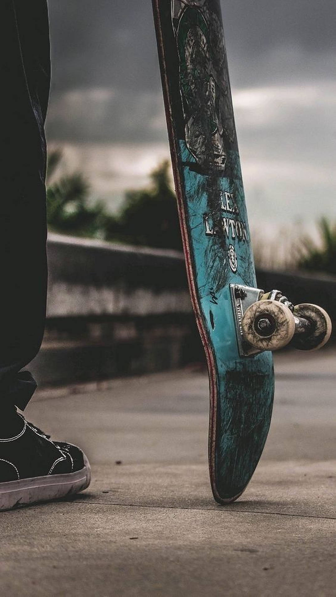 Skateboarder standing on the road wallpaper 1080x1920 for iPhone 8 - Skater