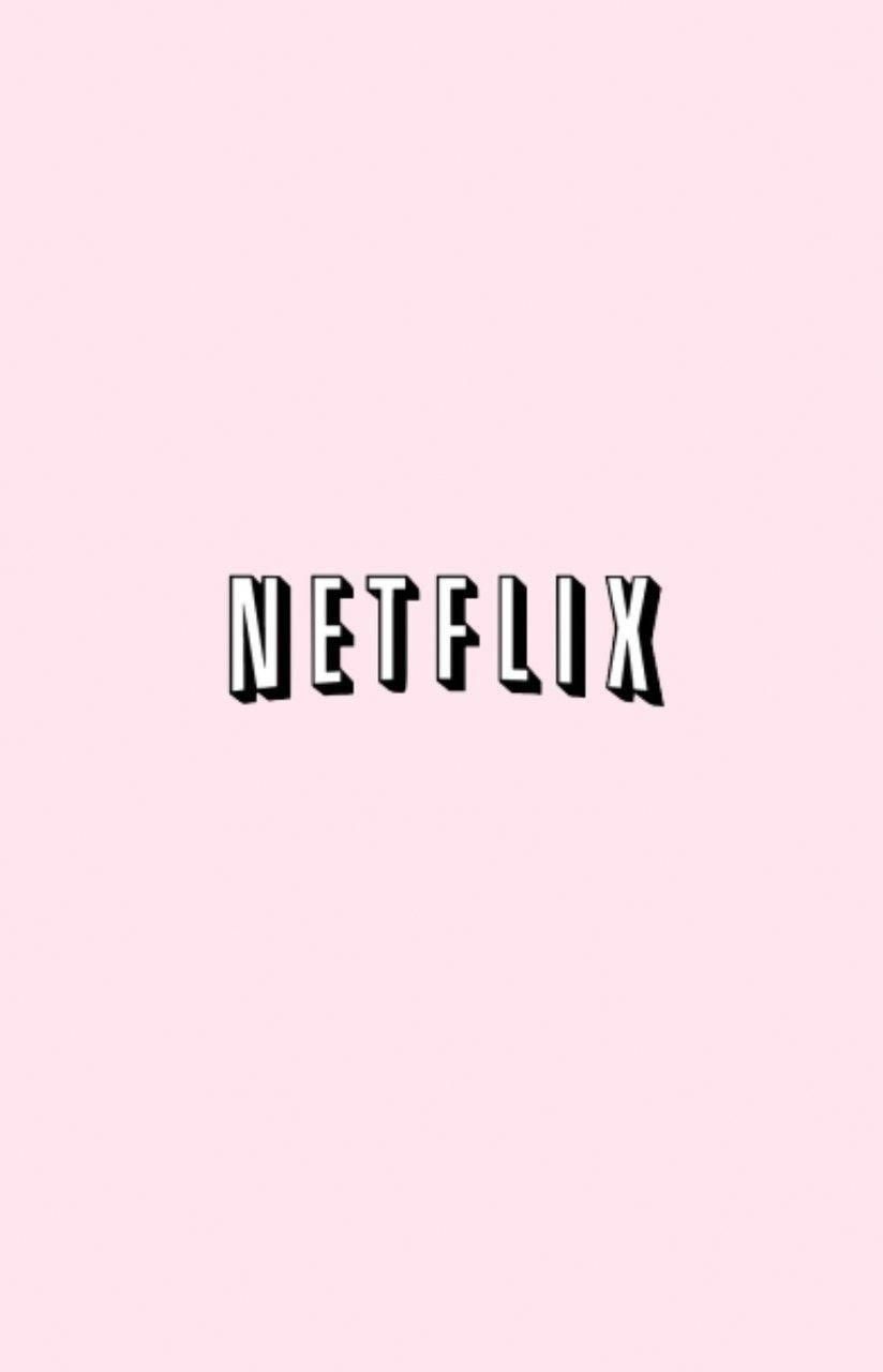 A pink background with the word netflix in white - Netflix