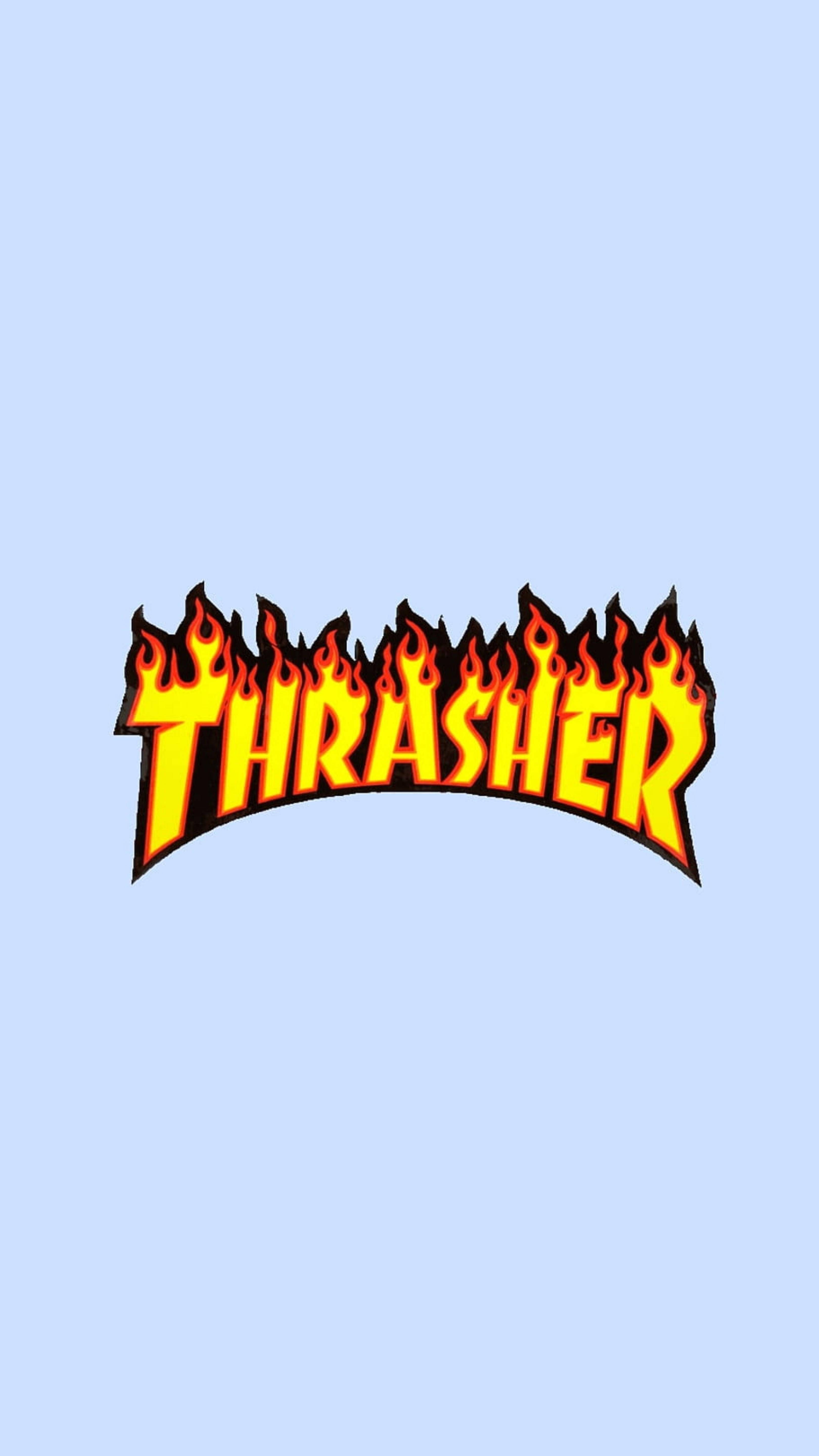 Download Thrasher On Blue Wallpaper