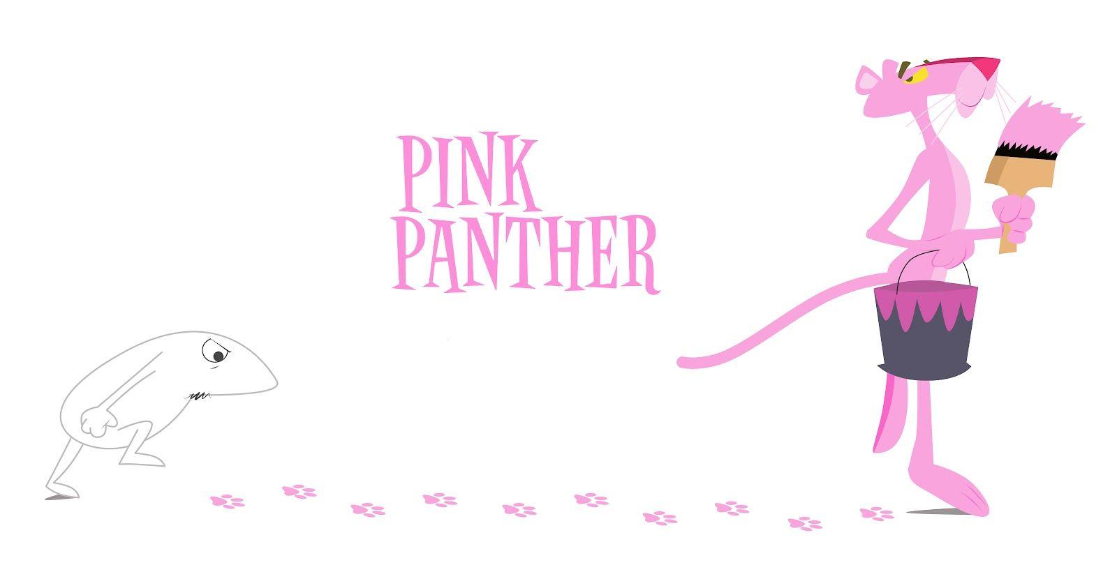 The Pink Panther painting the white panther wallpaper - Pink Panther