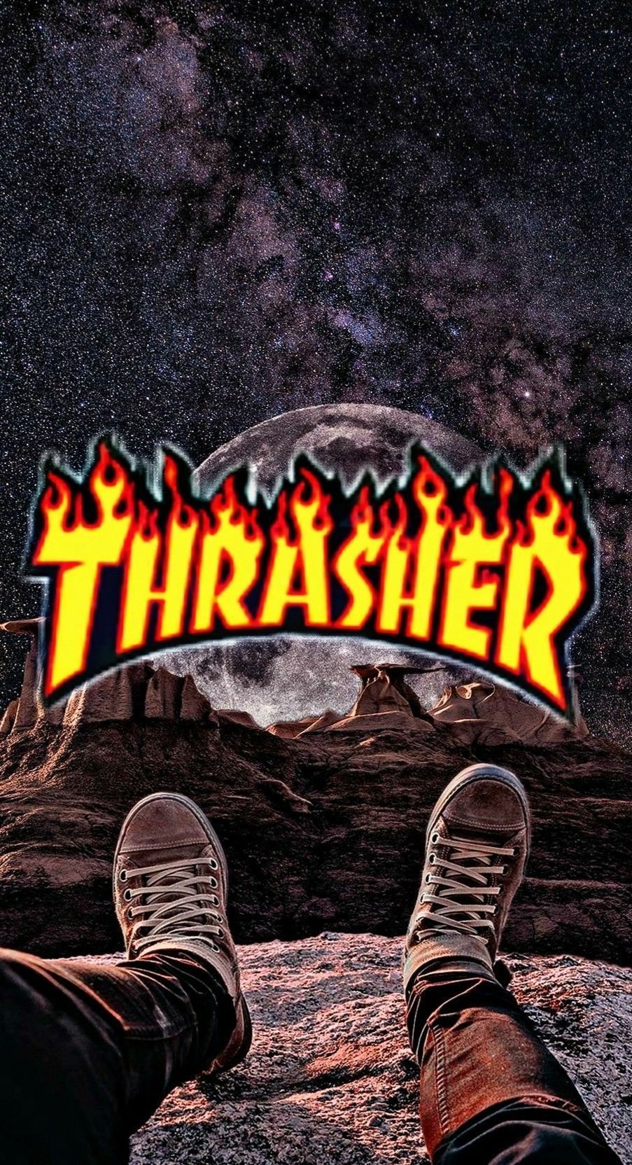 Thrasher wallpaper I made for my phone - Thrasher